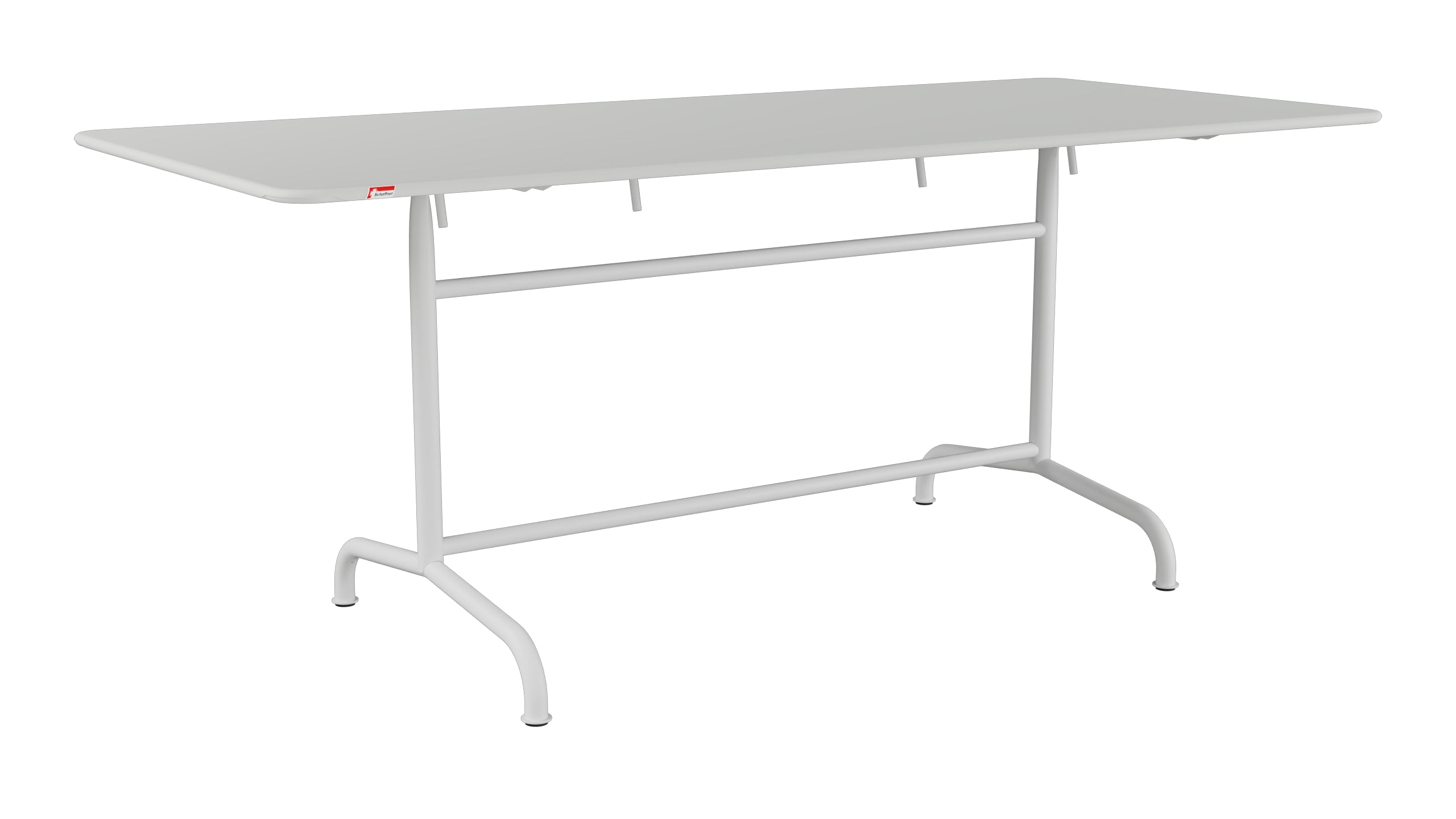 Rigi Metall-Gartentisch 180x80 klappbar in Alusilber präsentiert im Onlineshop von KAQTU Design AG. Gartentisch ist von Schaffner