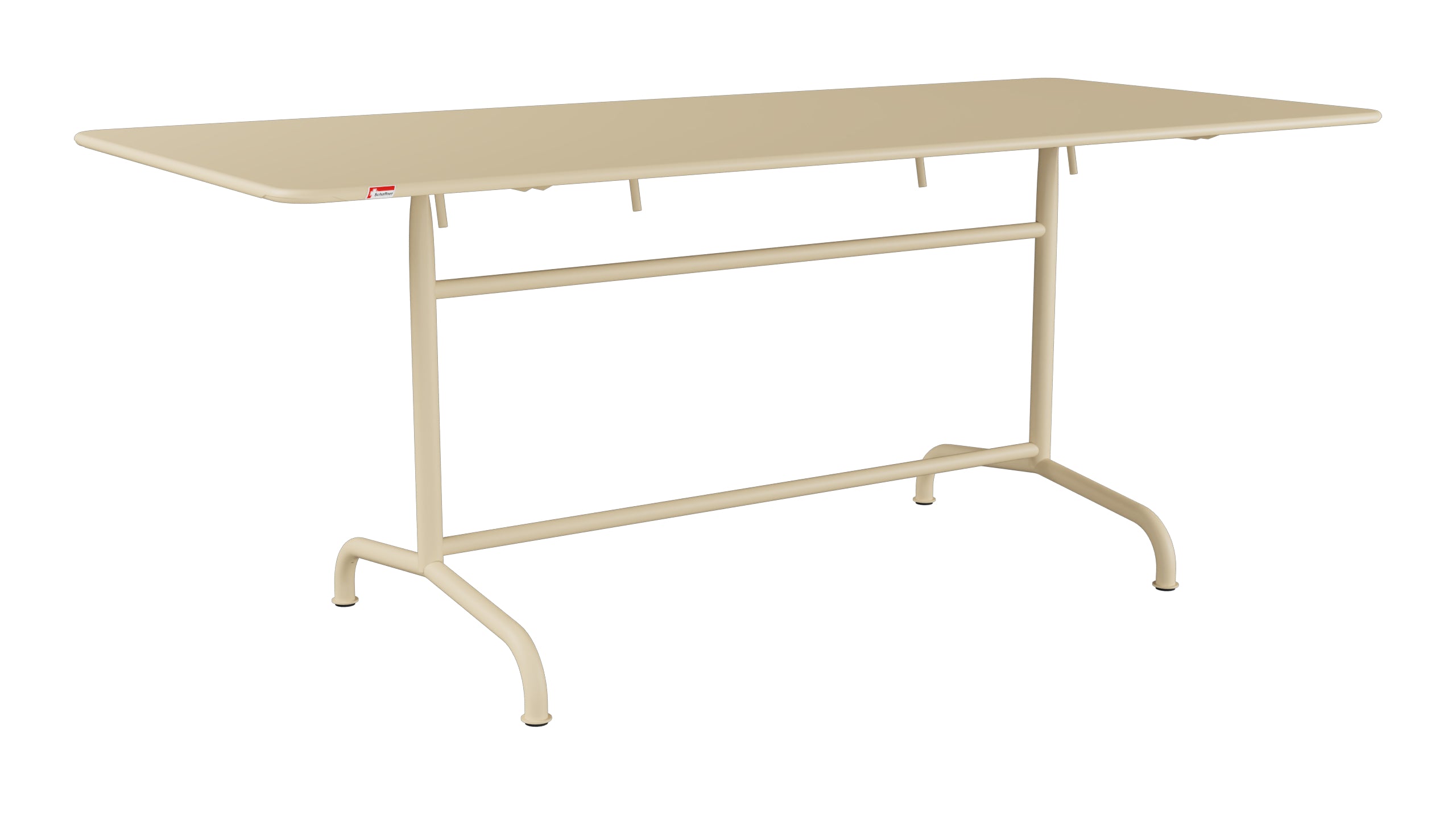 Rigi Metall-Gartentisch 180x80 klappbar in Pastellbraun präsentiert im Onlineshop von KAQTU Design AG. Gartentisch ist von Schaffner
