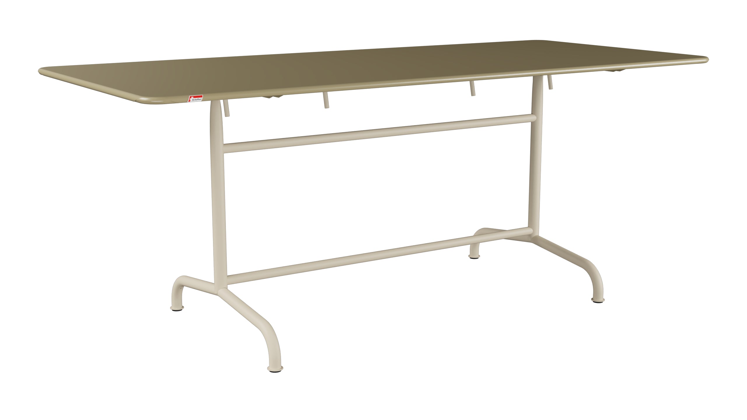 Rigi Metall-Gartentisch 180x80 klappbar in Champagner präsentiert im Onlineshop von KAQTU Design AG. Gartentisch ist von Schaffner