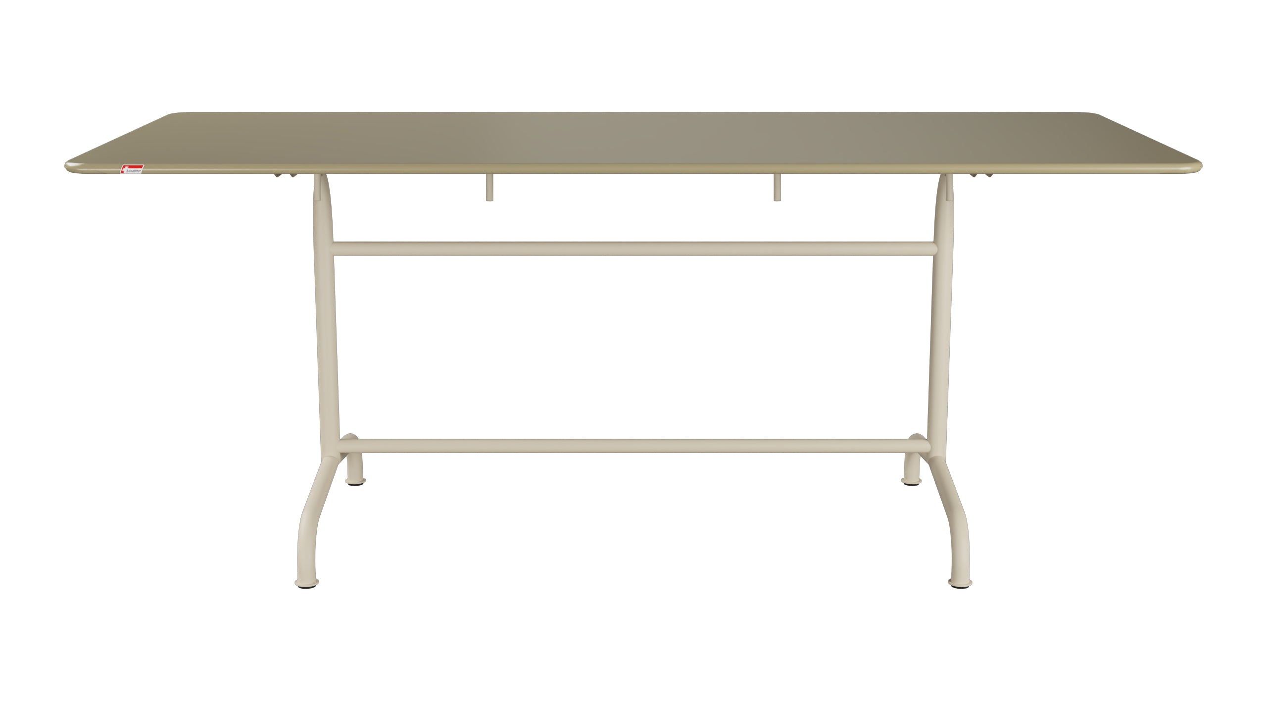 Rigi Metall-Gartentisch 180x80 klappbar in Champagner präsentiert im Onlineshop von KAQTU Design AG. Gartentisch ist von Schaffner