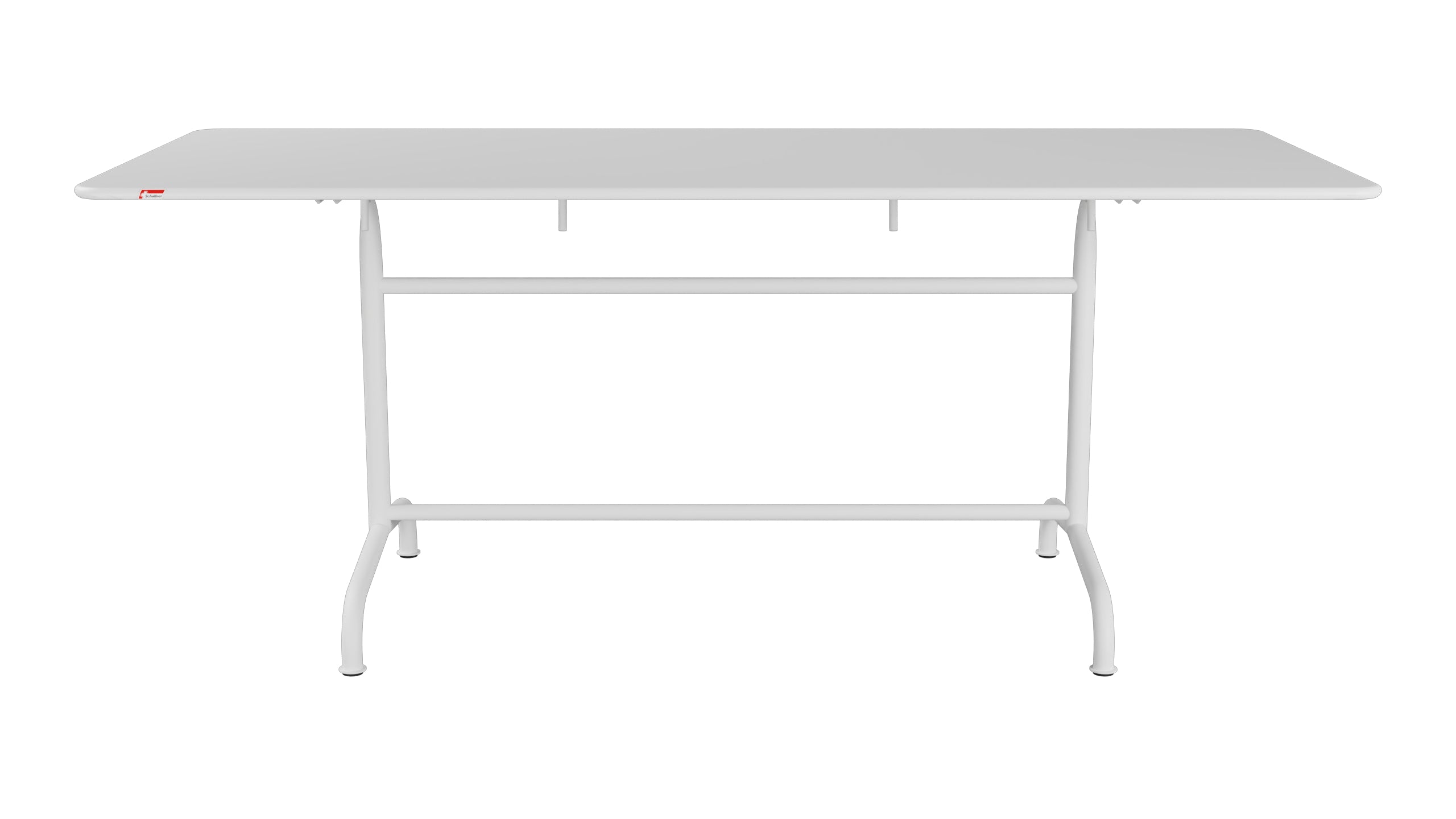Rigi Metall-Gartentisch 180x80 klappbar in Weiss präsentiert im Onlineshop von KAQTU Design AG. Gartentisch ist von Schaffner