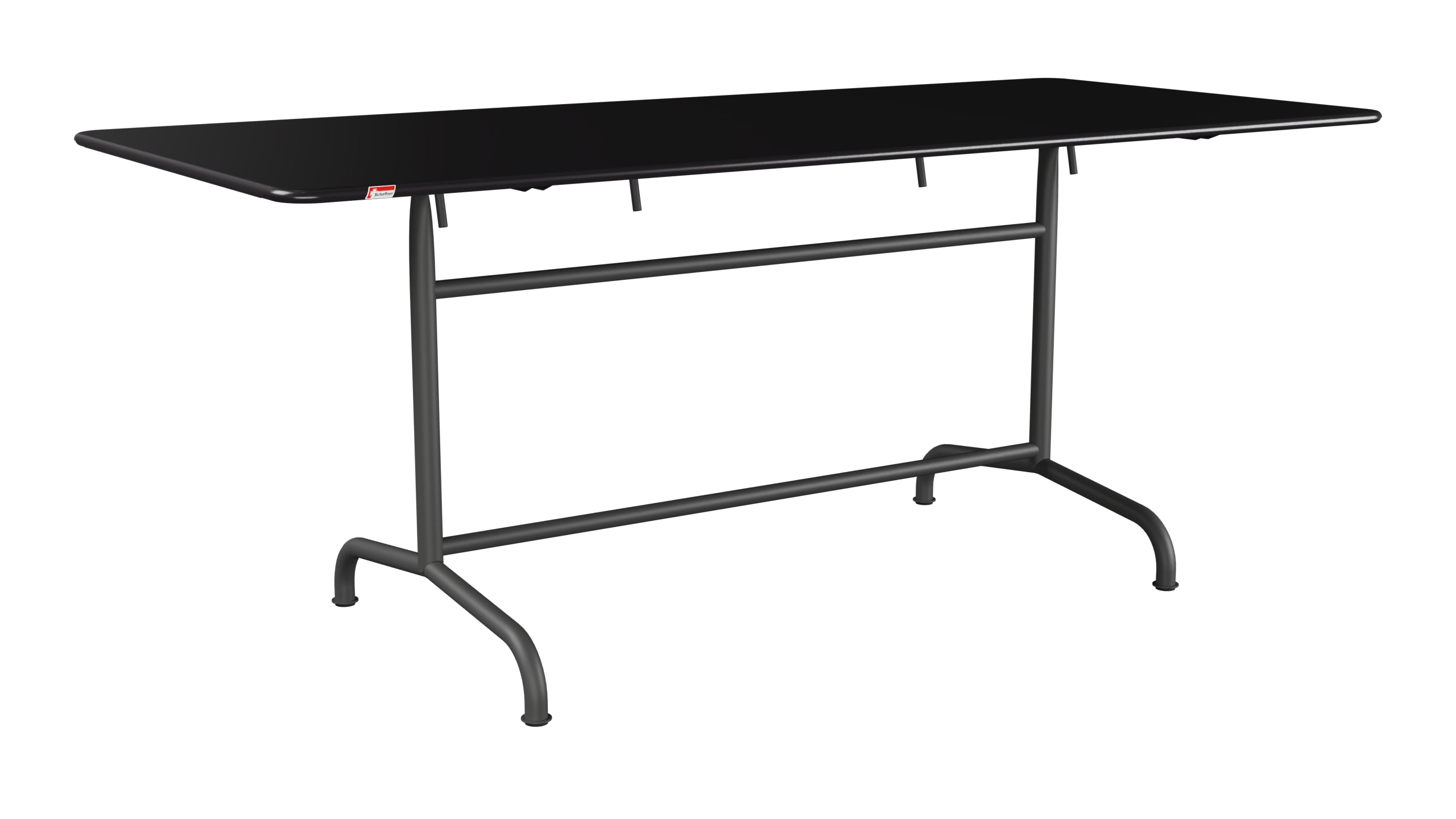 Rigi Metall-Gartentisch 180x80 klappbar in Schwarz präsentiert im Onlineshop von KAQTU Design AG. Gartentisch ist von Schaffner