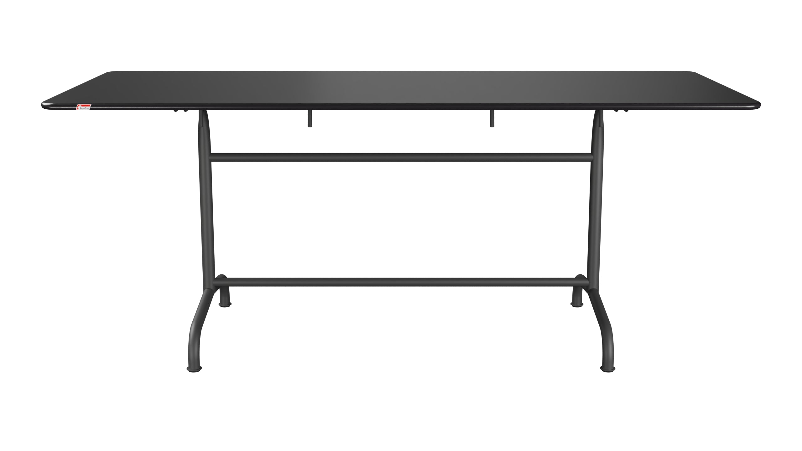 Rigi Metall-Gartentisch 180x80 klappbar in Schwarz präsentiert im Onlineshop von KAQTU Design AG. Gartentisch ist von Schaffner