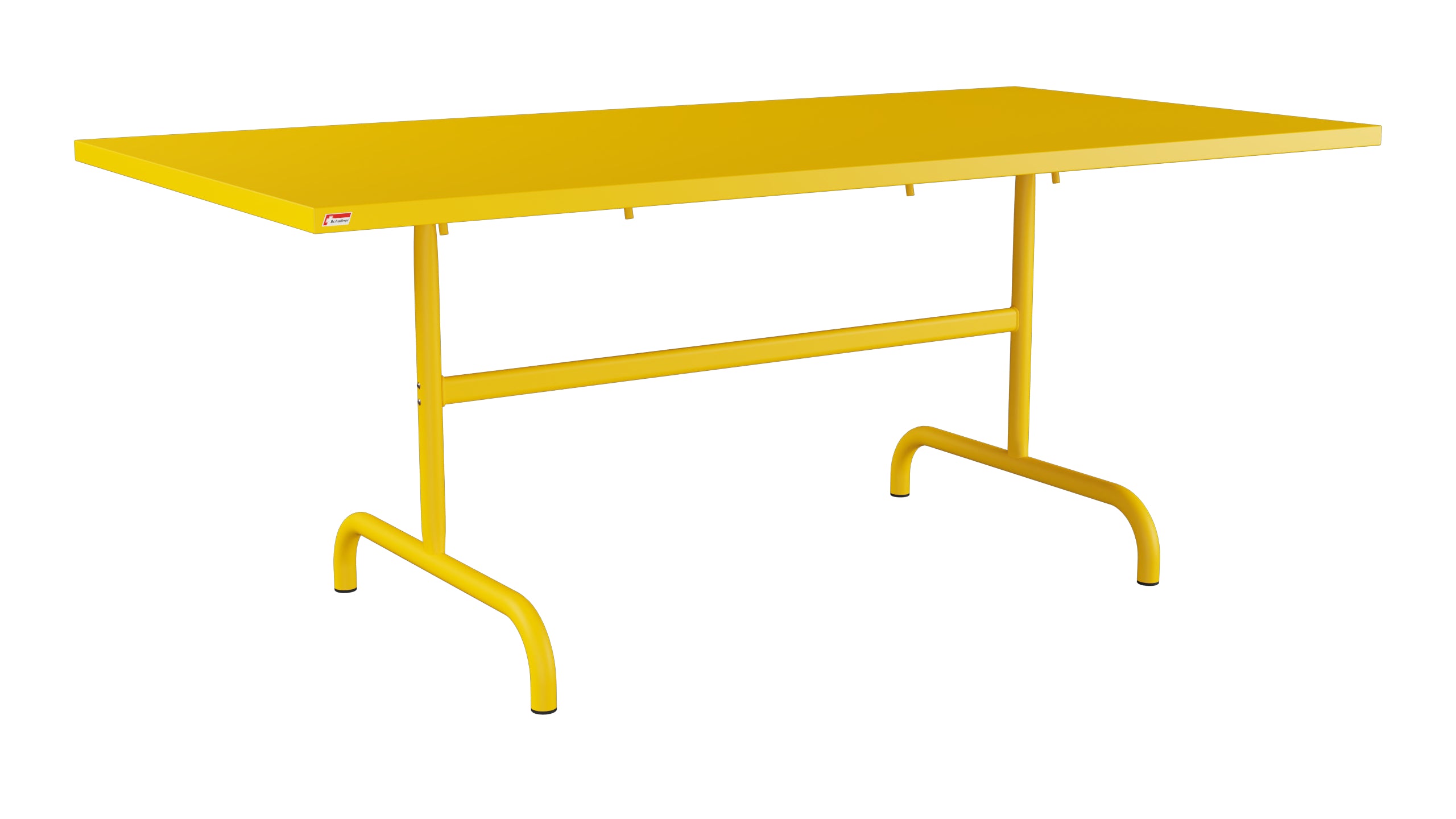 Säntis Metall-Gartentisch 180x90 klappbar in Gelb präsentiert im Onlineshop von KAQTU Design AG. Gartentisch ist von Schaffner