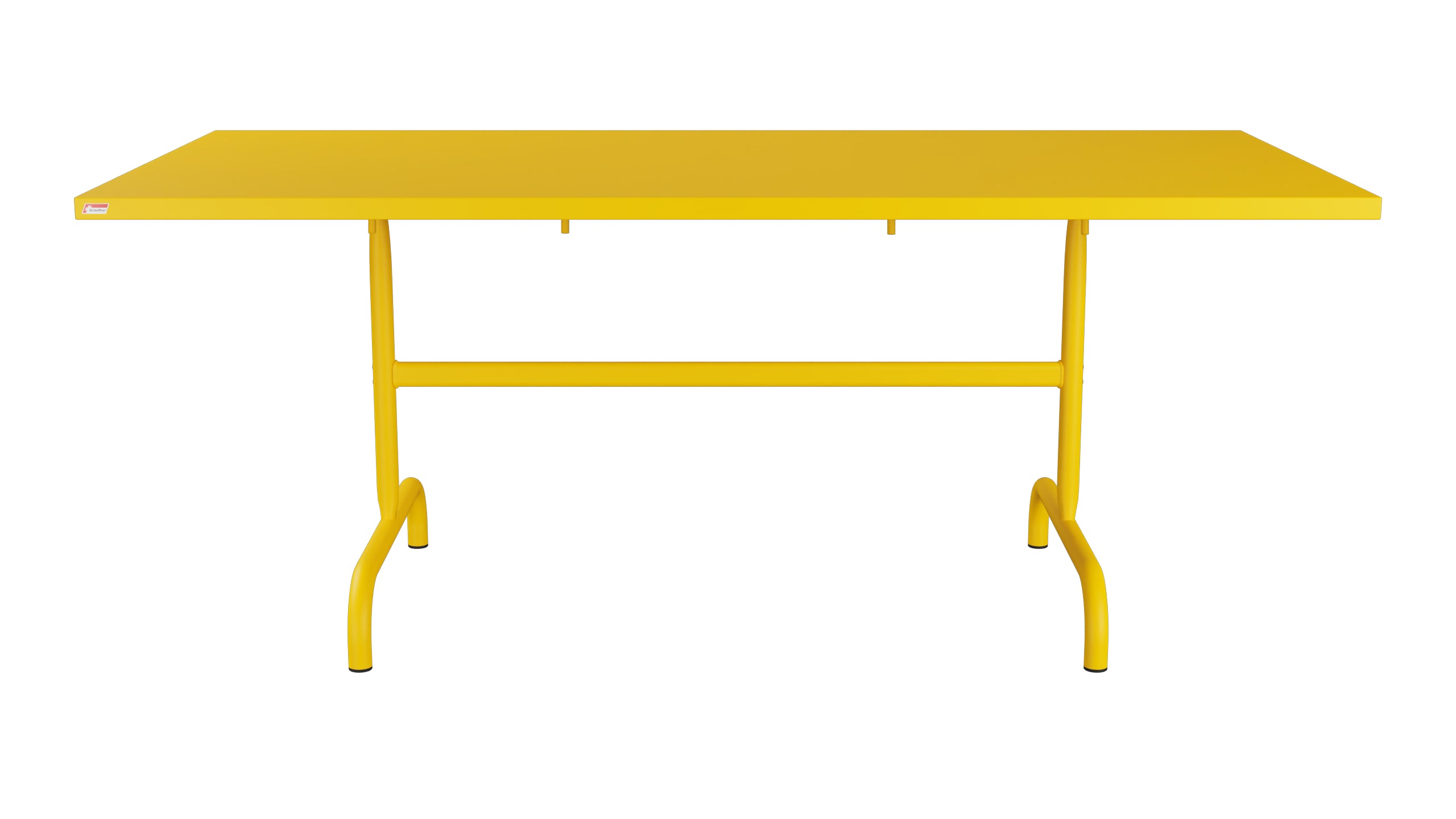 Säntis Metall-Gartentisch 180x90 klappbar in Gelb präsentiert im Onlineshop von KAQTU Design AG. Gartentisch ist von Schaffner