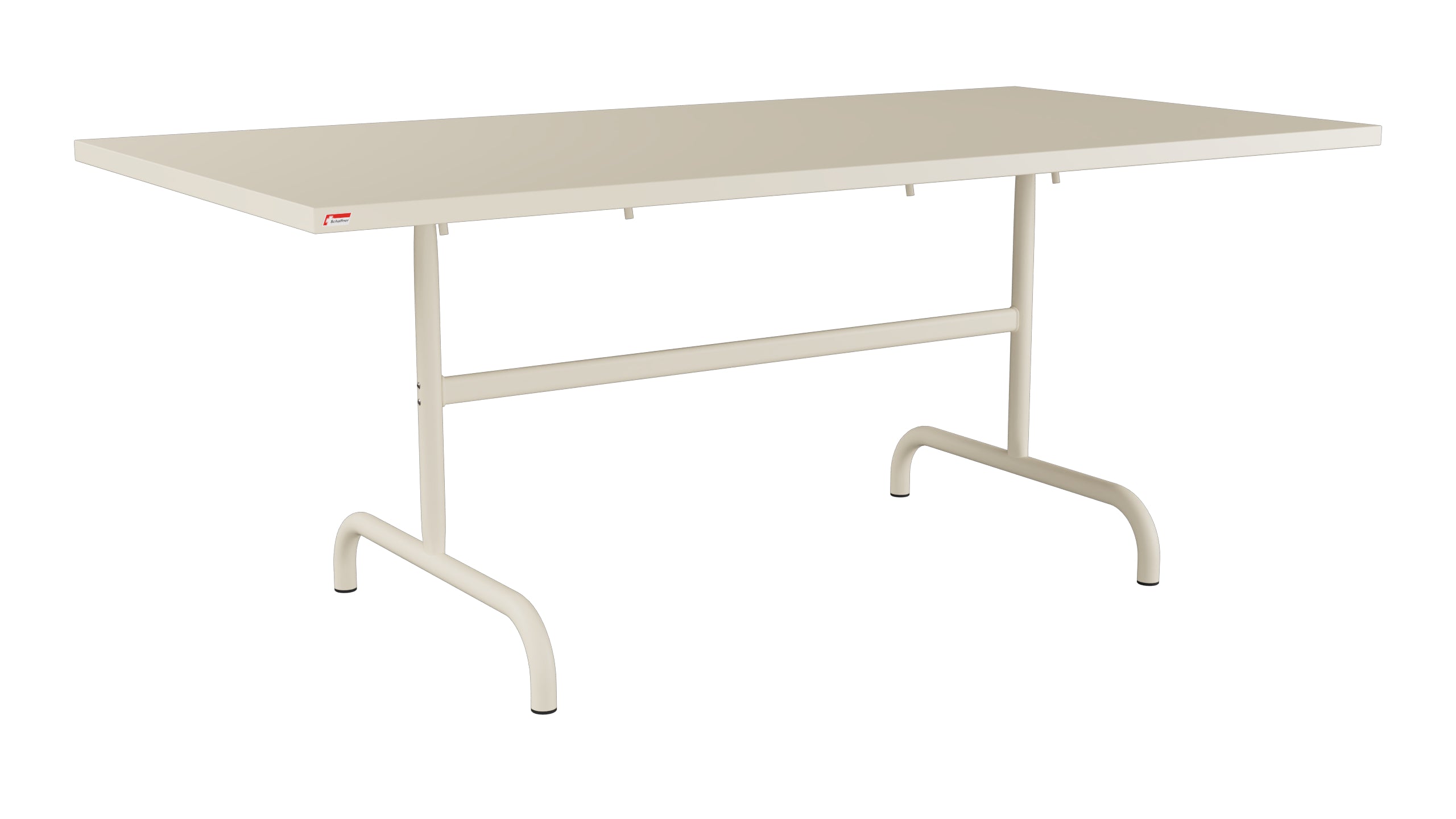 Säntis Metall-Gartentisch 180x90 klappbar in Pastellsand präsentiert im Onlineshop von KAQTU Design AG. Gartentisch ist von Schaffner
