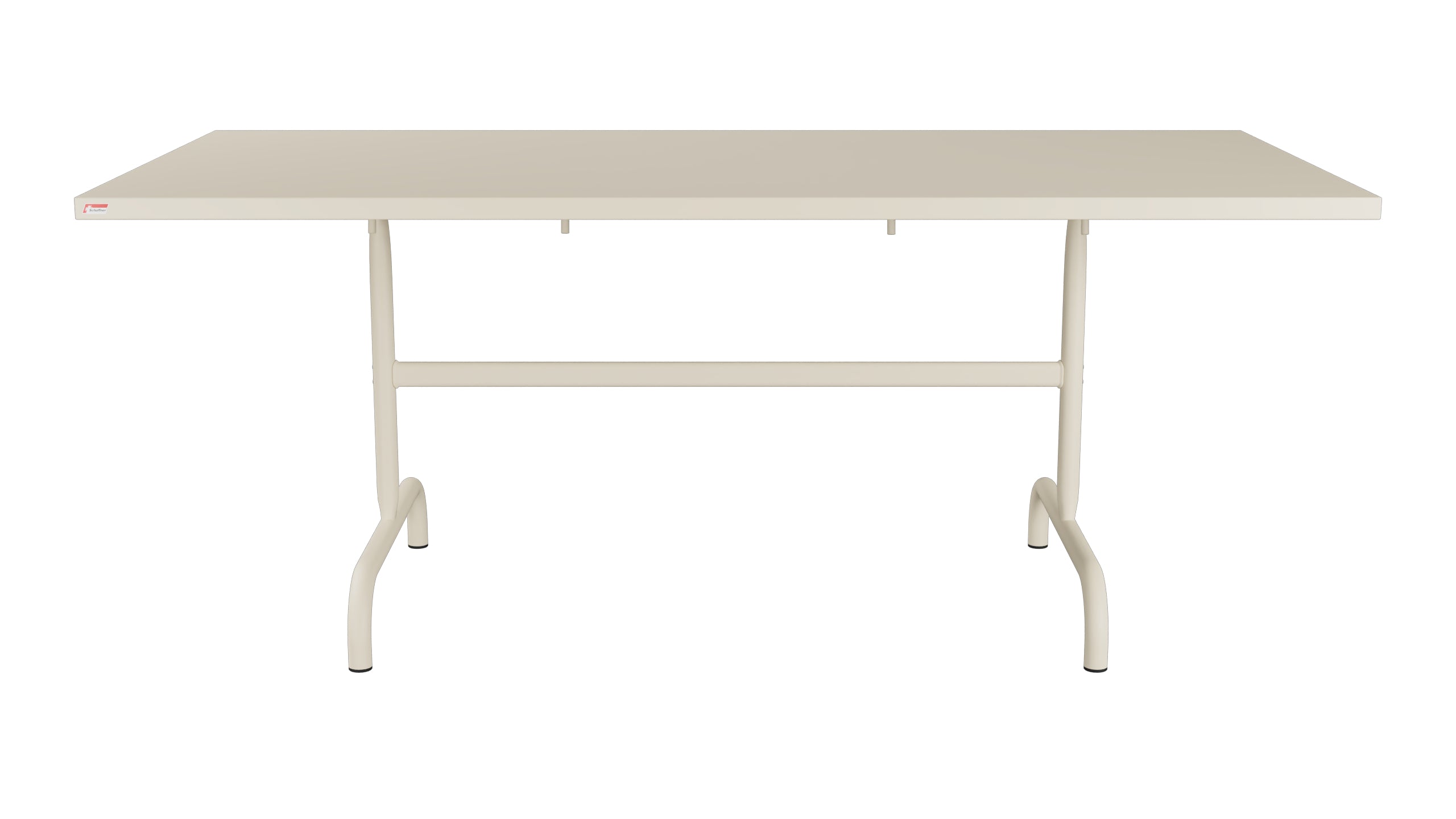 Säntis Metall-Gartentisch 180x90 klappbar in Pastellsand präsentiert im Onlineshop von KAQTU Design AG. Gartentisch ist von Schaffner