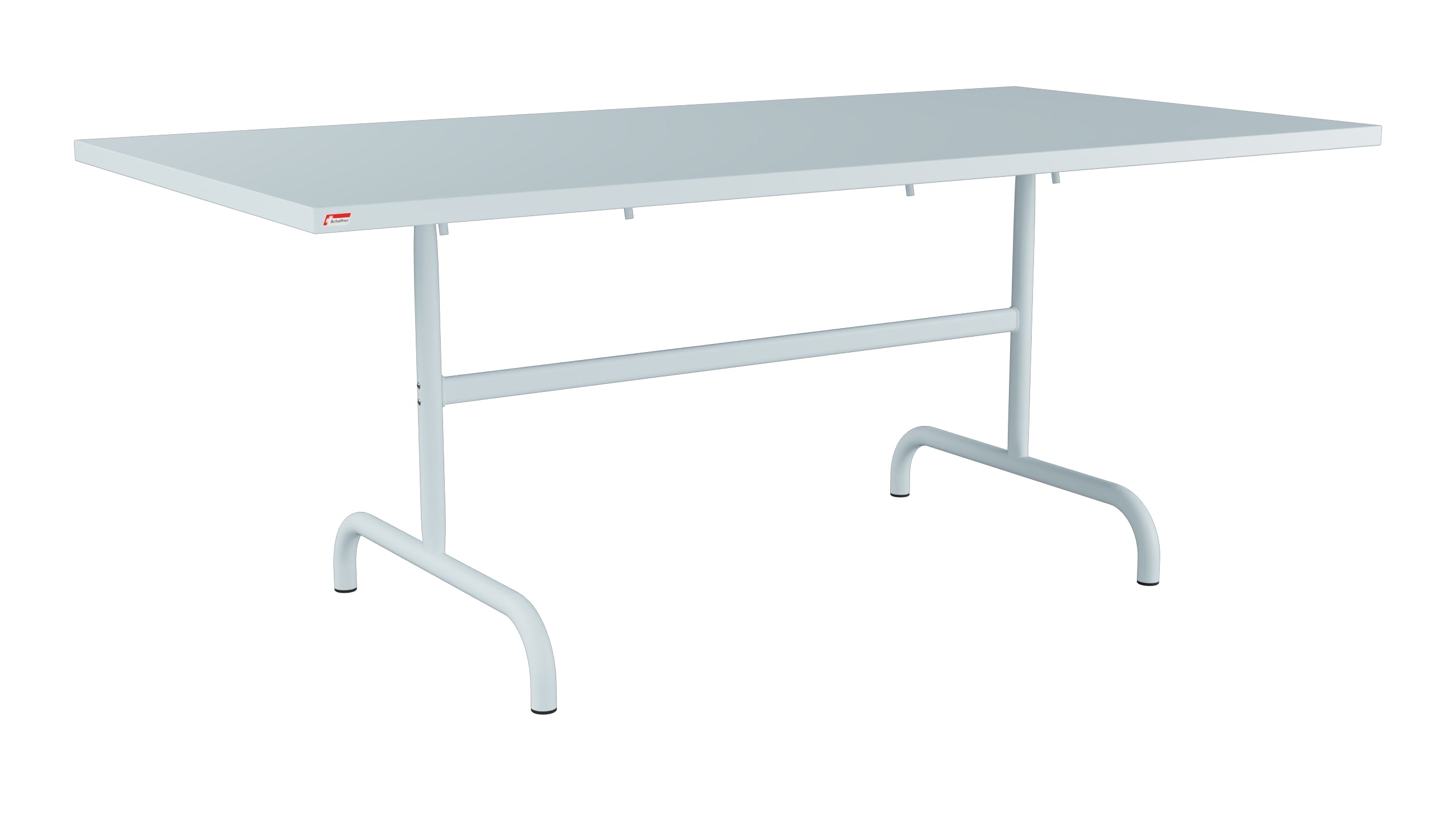 Säntis Metall-Gartentisch 180x90 klappbar in Pastellblau präsentiert im Onlineshop von KAQTU Design AG. Gartentisch ist von Schaffner