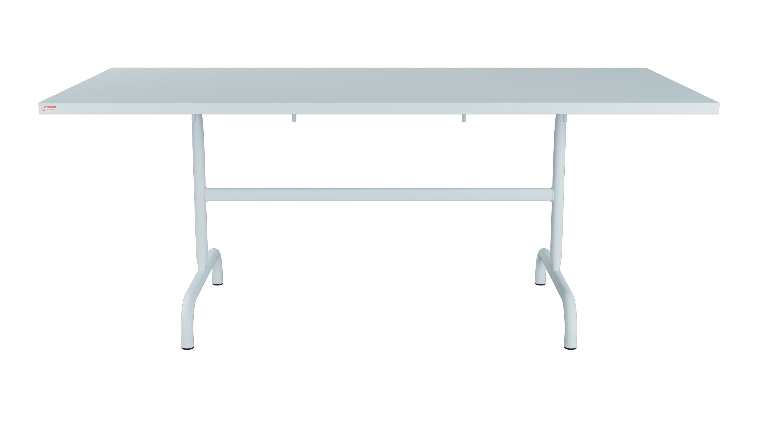 Säntis Metall-Gartentisch 180x90 klappbar in Pastellblau präsentiert im Onlineshop von KAQTU Design AG. Gartentisch ist von Schaffner