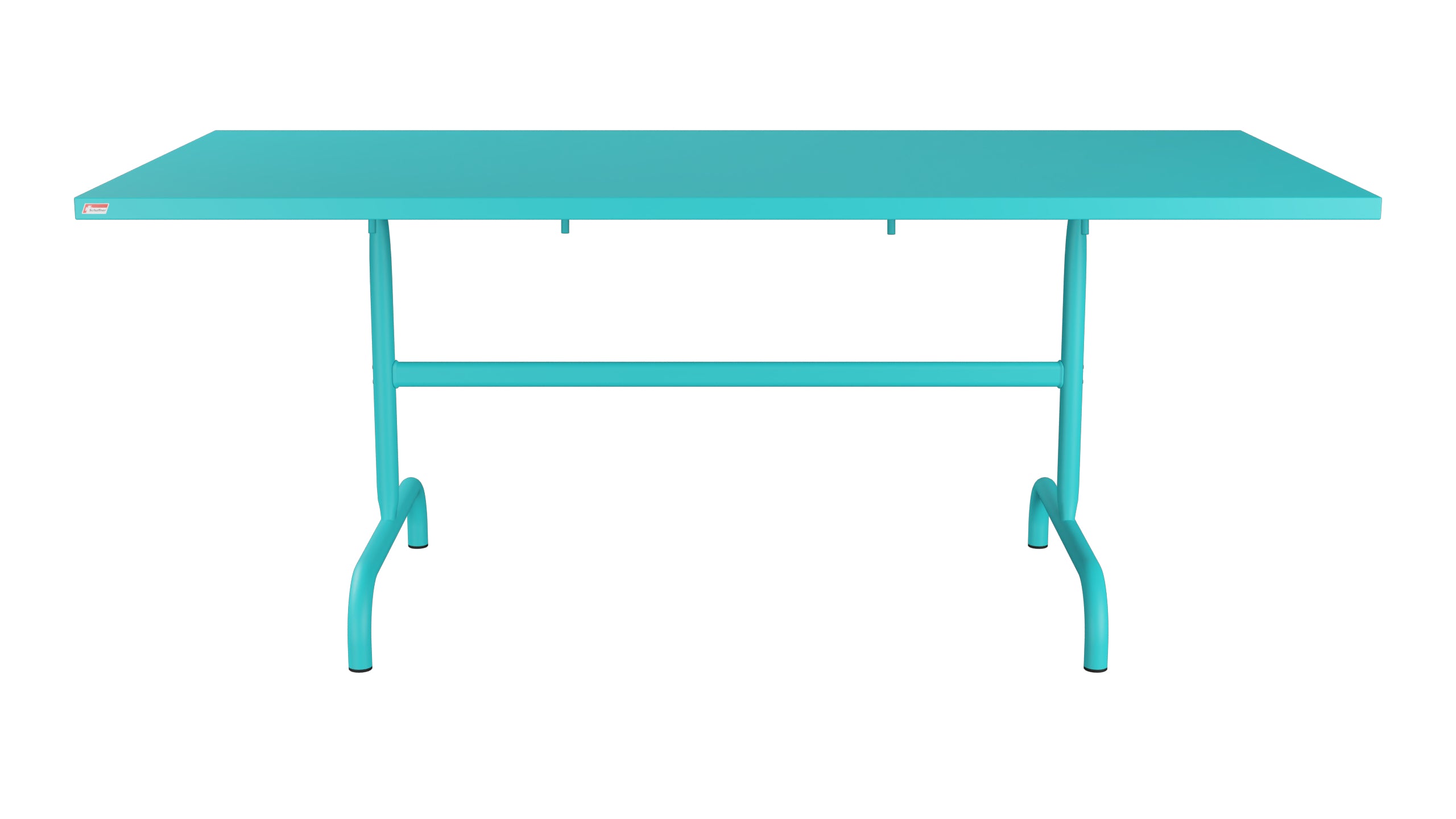Säntis Metall-Gartentisch 180x90 klappbar in Türkis präsentiert im Onlineshop von KAQTU Design AG. Gartentisch ist von Schaffner