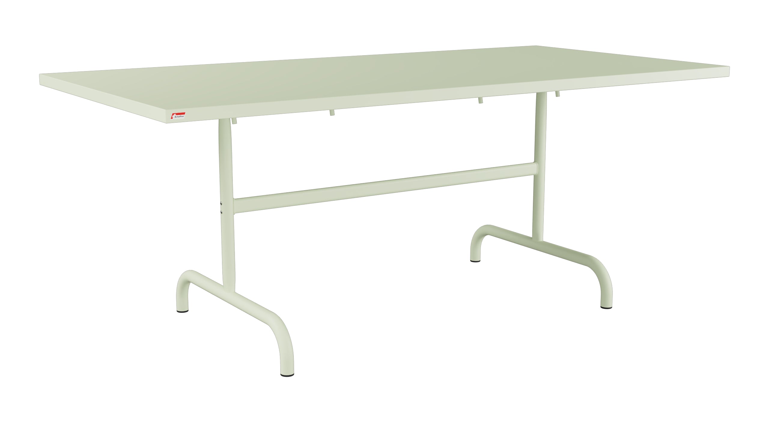 Säntis Metall-Gartentisch 180x90 klappbar in Pastellgrün präsentiert im Onlineshop von KAQTU Design AG. Gartentisch ist von Schaffner