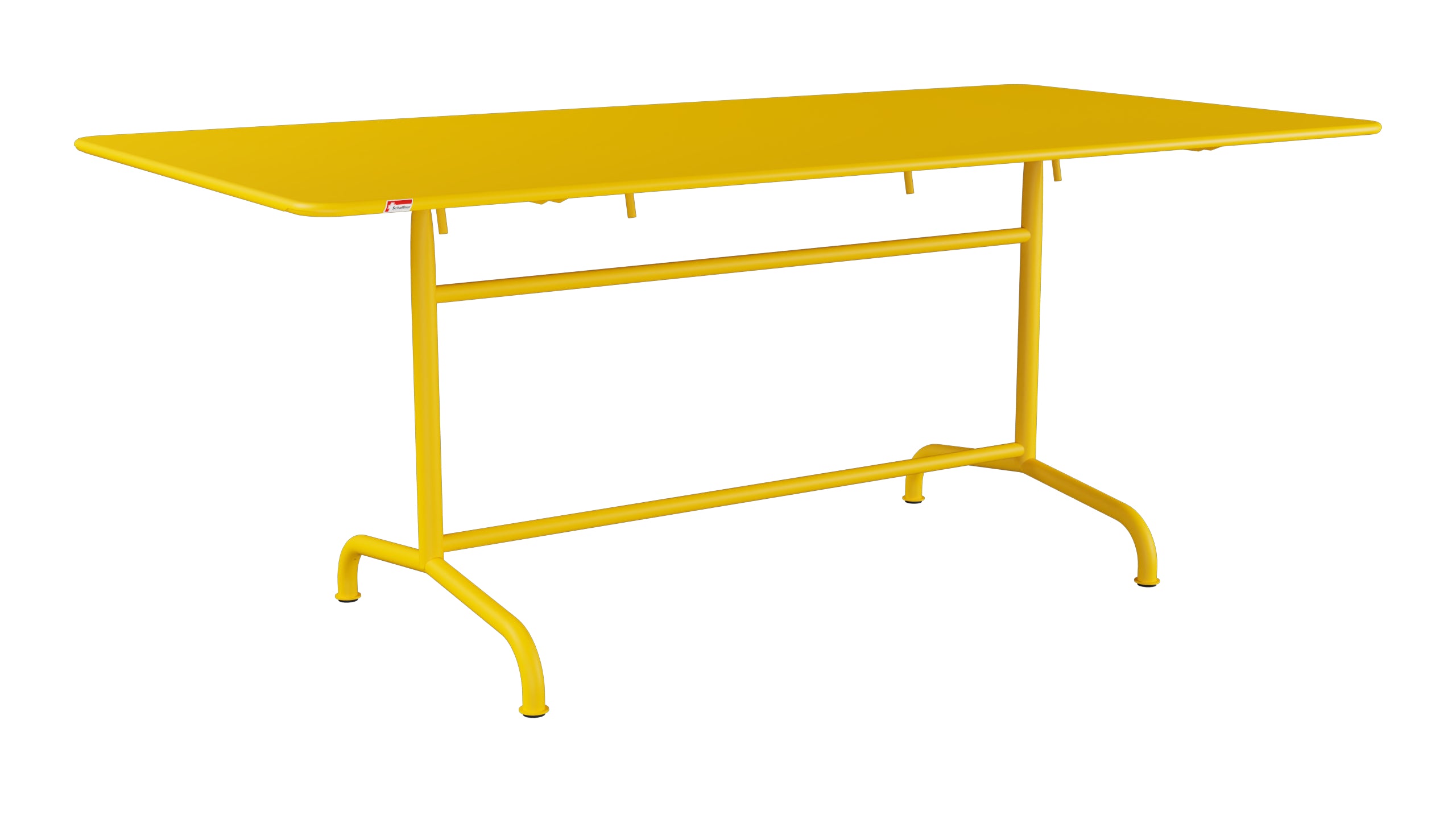 Rigi Metall-Gartentisch 180x90 klappbar in Gelb präsentiert im Onlineshop von KAQTU Design AG. Gartentisch ist von Schaffner