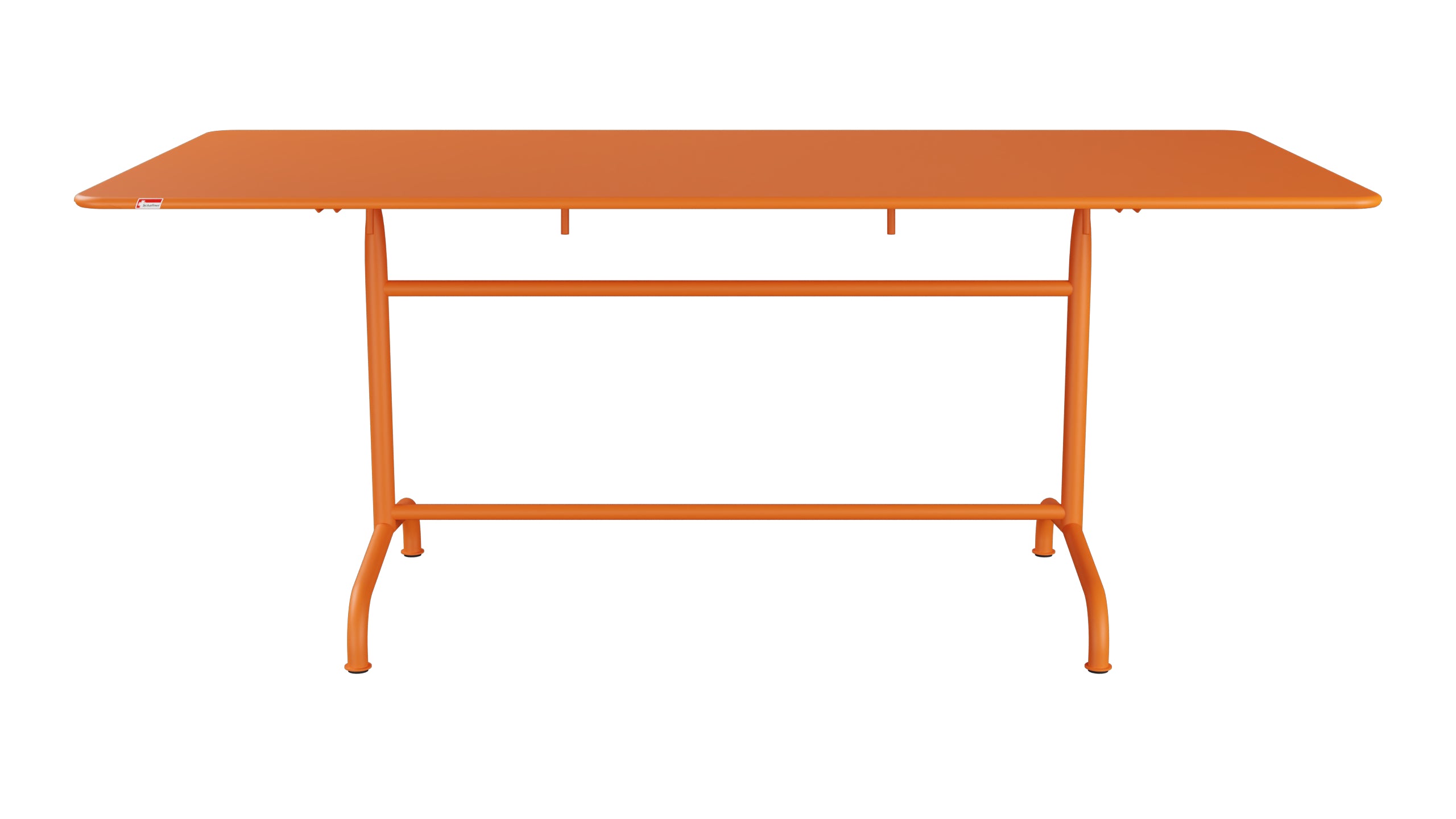 Rigi Metall-Gartentisch 180x90 klappbar in Orange präsentiert im Onlineshop von KAQTU Design AG. Gartentisch ist von Schaffner