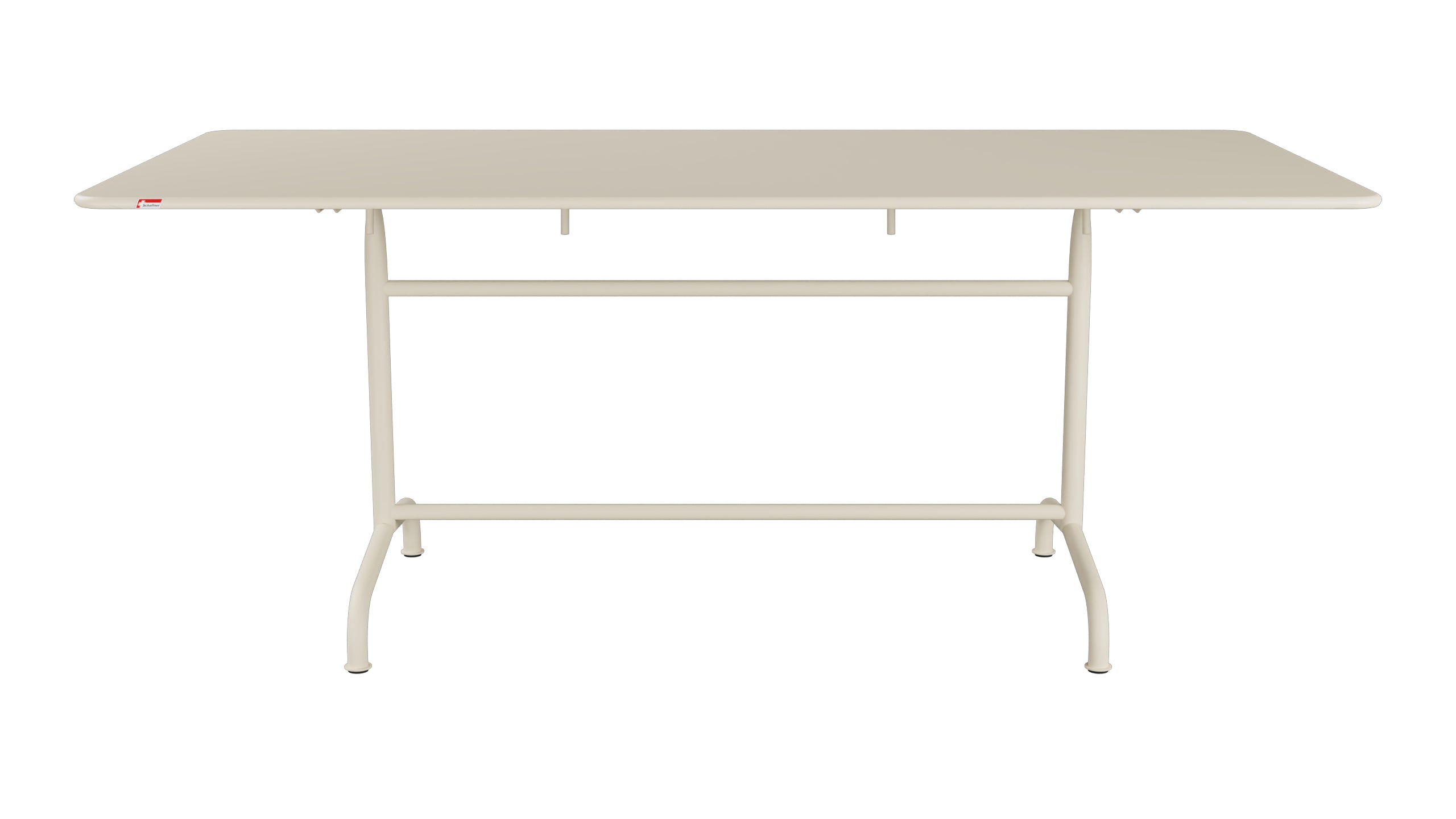 Rigi Metall-Gartentisch 180x90 klappbar in Pastellsand präsentiert im Onlineshop von KAQTU Design AG. Gartentisch ist von Schaffner