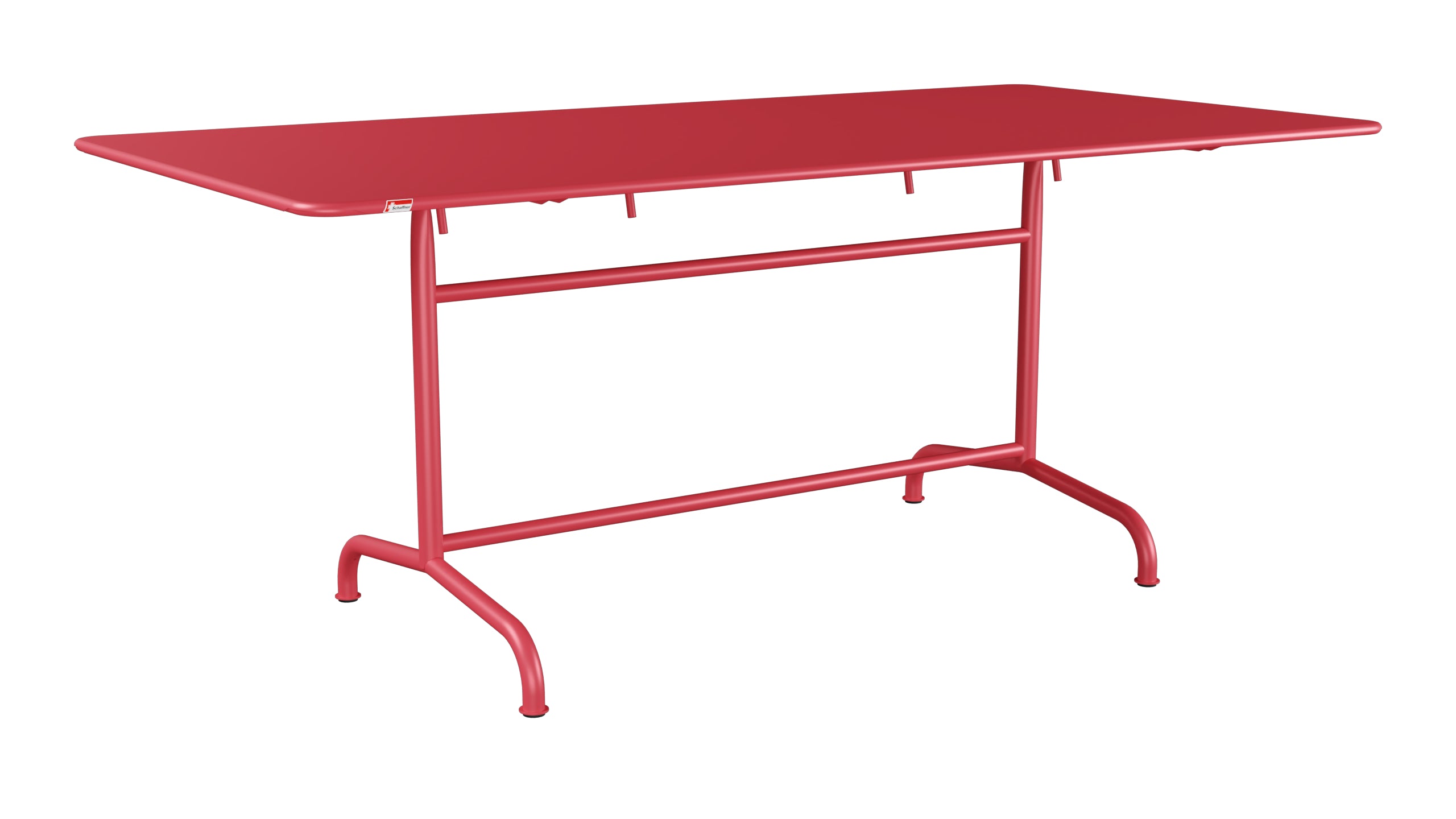 Rigi Metall-Gartentisch 180x90 klappbar in Ahornrot präsentiert im Onlineshop von KAQTU Design AG. Gartentisch ist von Schaffner