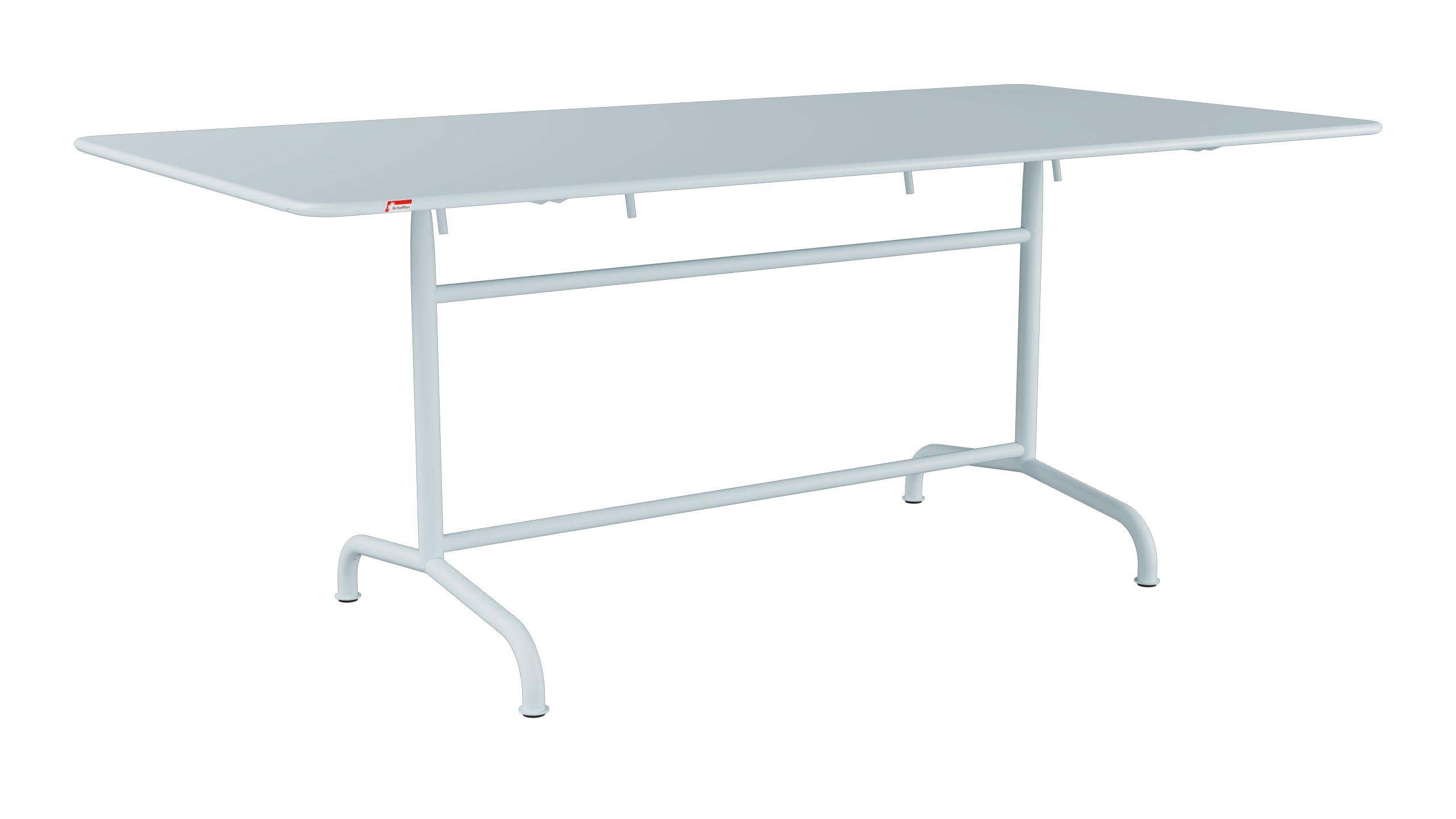 Rigi Metall-Gartentisch 180x90 klappbar in Pastellblau präsentiert im Onlineshop von KAQTU Design AG. Gartentisch ist von Schaffner