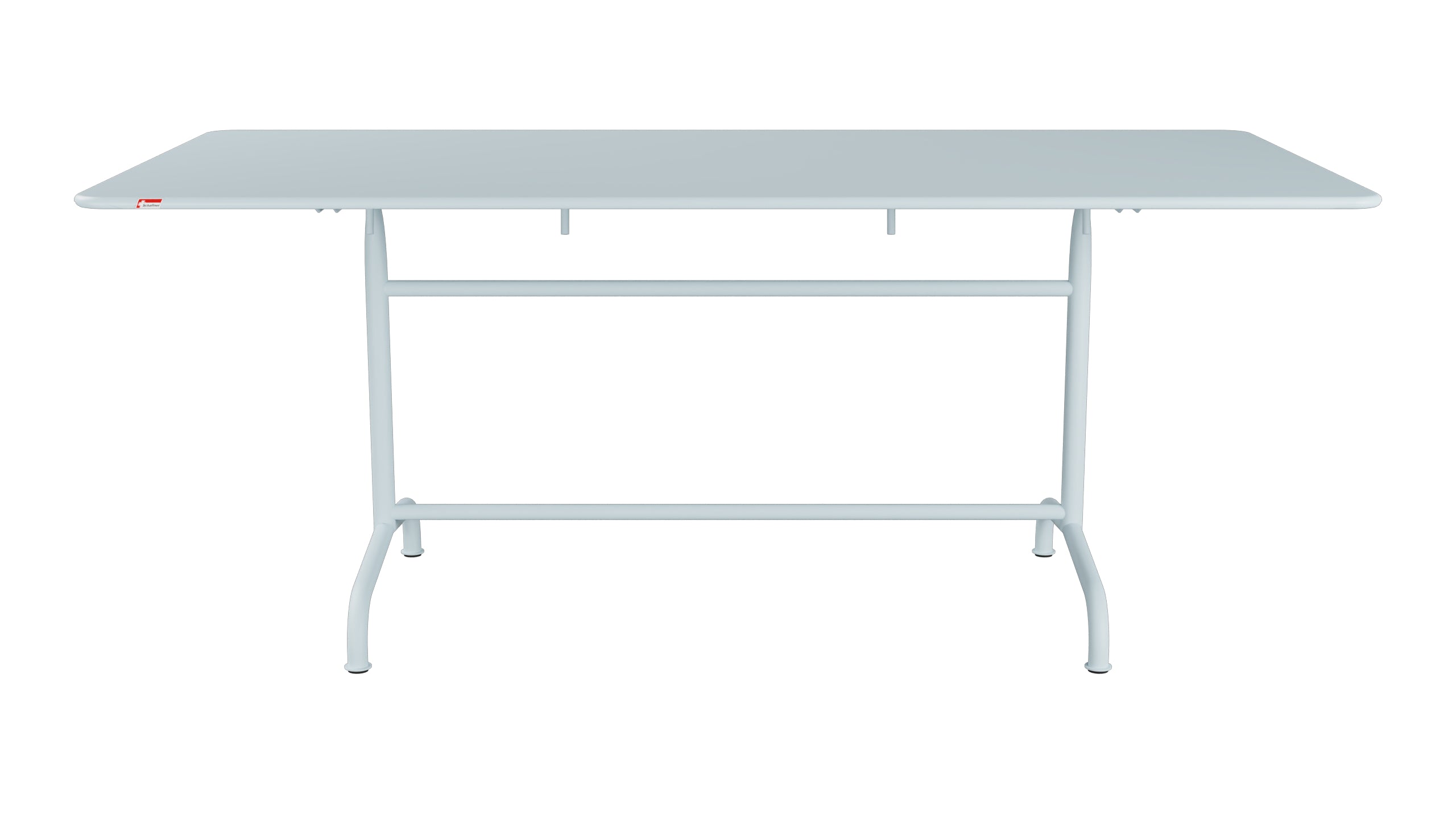 Rigi Metall-Gartentisch 180x90 klappbar in Pastellblau präsentiert im Onlineshop von KAQTU Design AG. Gartentisch ist von Schaffner