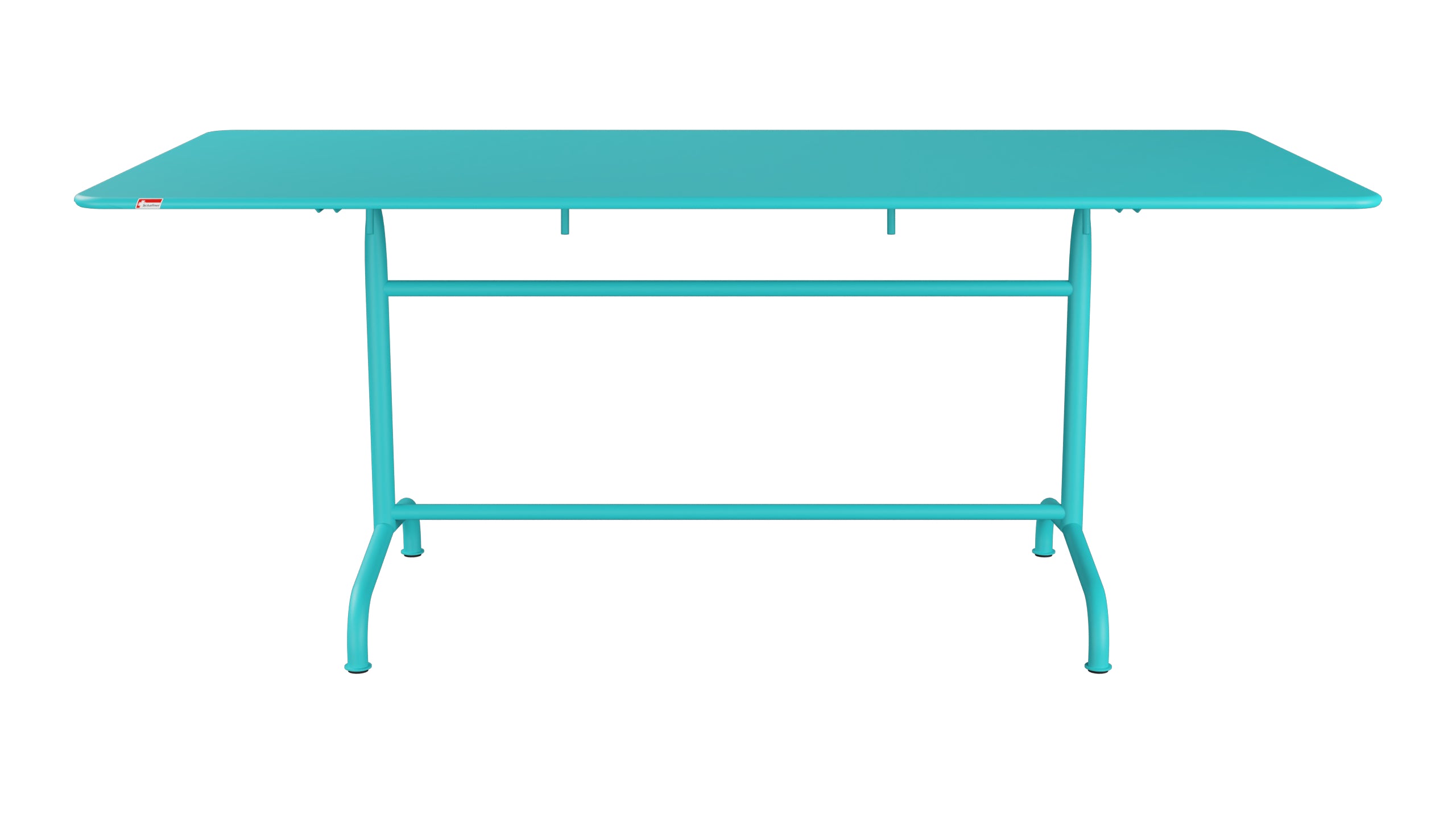 Rigi Metall-Gartentisch 180x90 klappbar in Türkis präsentiert im Onlineshop von KAQTU Design AG. Gartentisch ist von Schaffner
