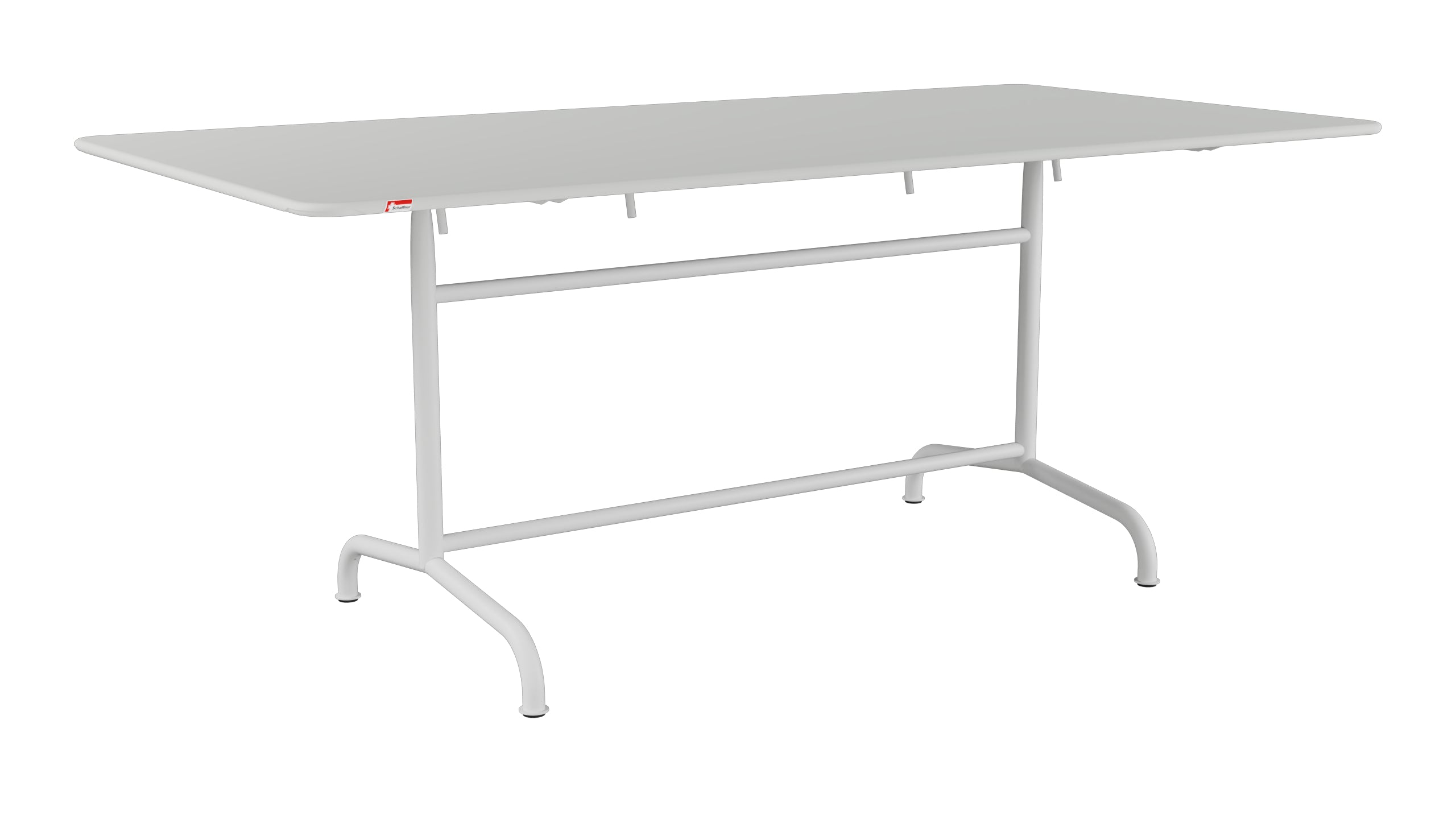 Rigi Metall-Gartentisch 180x90 klappbar in Alusilber präsentiert im Onlineshop von KAQTU Design AG. Gartentisch ist von Schaffner