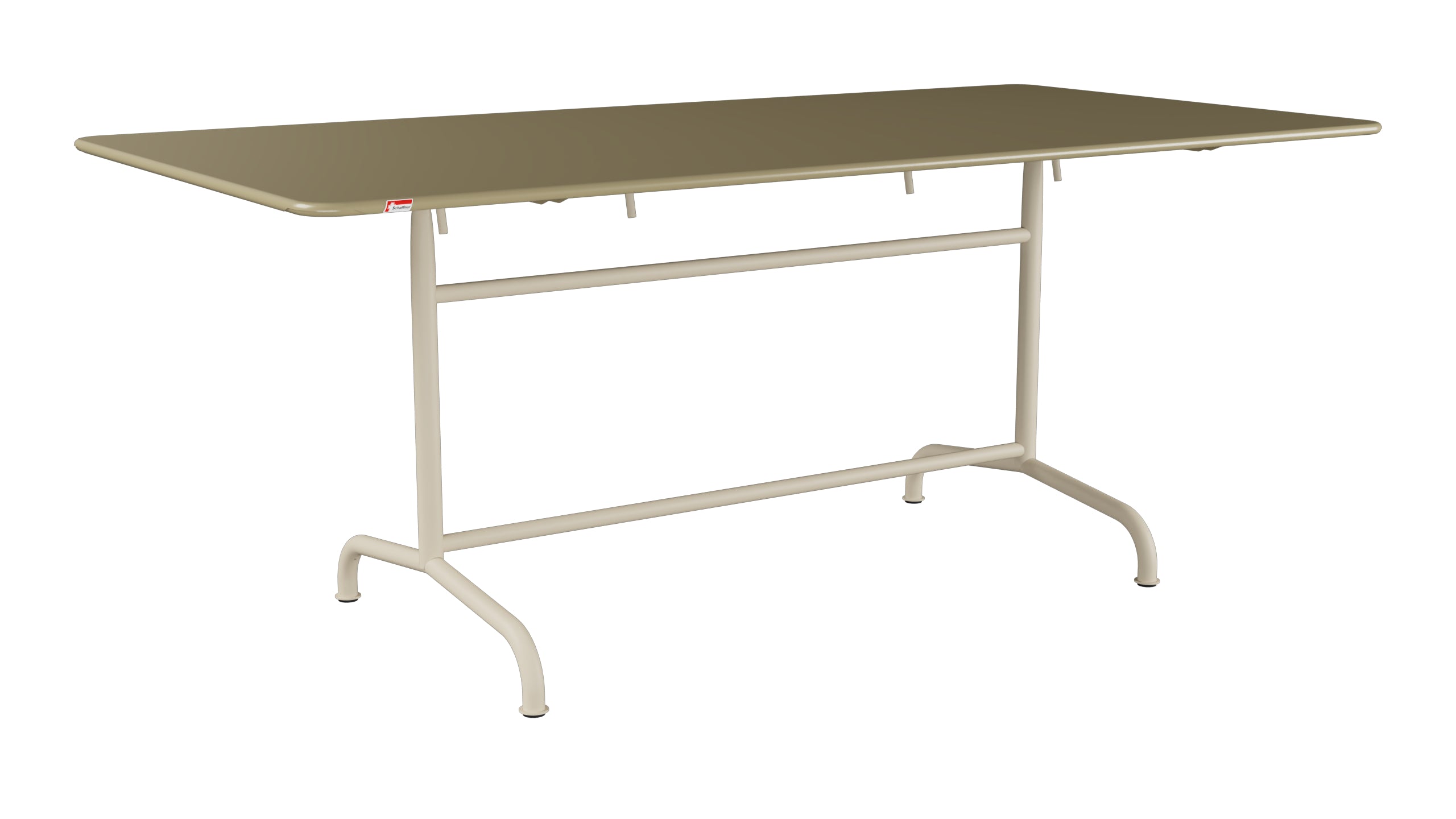 Rigi Metall-Gartentisch 180x90 klappbar in Champagner präsentiert im Onlineshop von KAQTU Design AG. Gartentisch ist von Schaffner