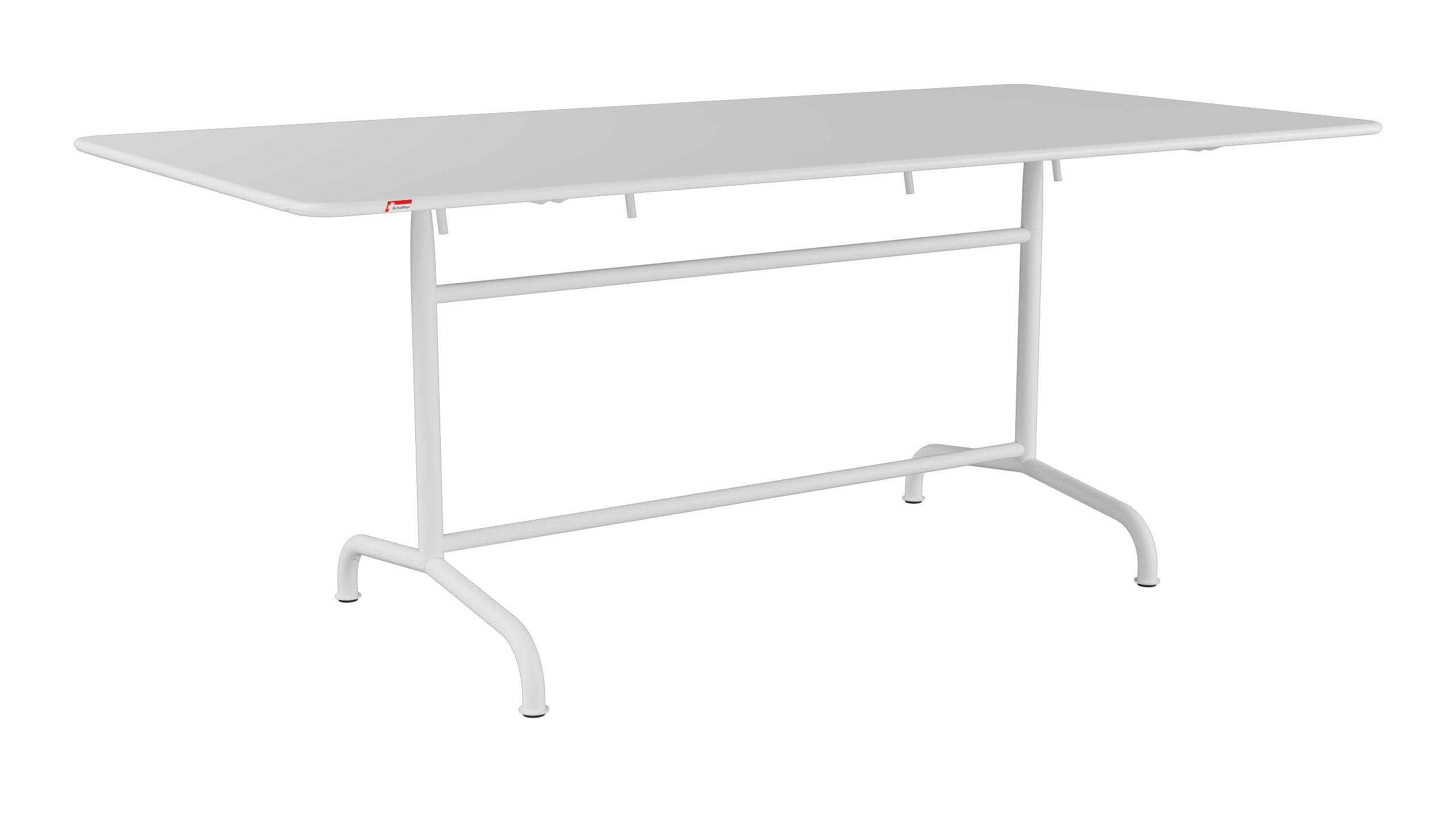 Rigi Metall-Gartentisch 180x90 klappbar in Weiss präsentiert im Onlineshop von KAQTU Design AG. Gartentisch ist von Schaffner