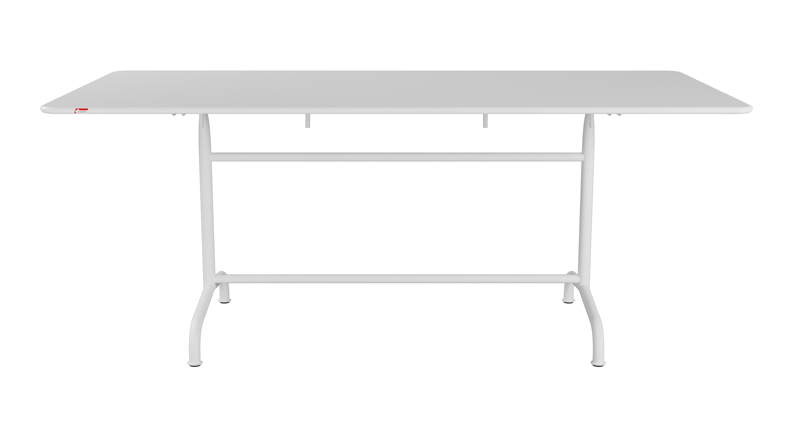 Rigi Metall-Gartentisch 180x90 klappbar in Weiss präsentiert im Onlineshop von KAQTU Design AG. Gartentisch ist von Schaffner