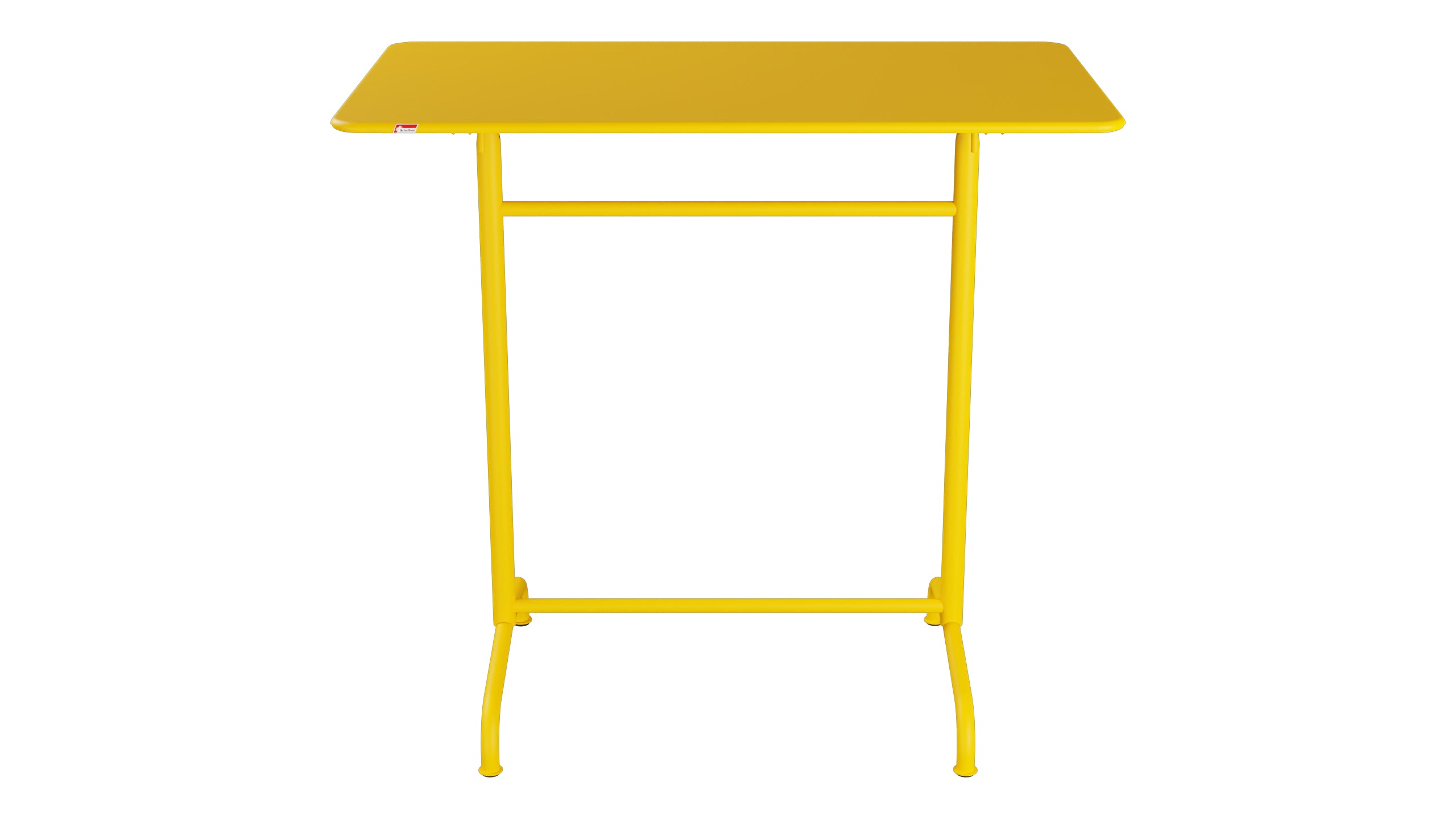 Rigi Metall-Stehtisch Outdoor 120x70 / 110 klappbar in Gelb präsentiert im Onlineshop von KAQTU Design AG. Hochtisch Outdoor ist von Schaffner