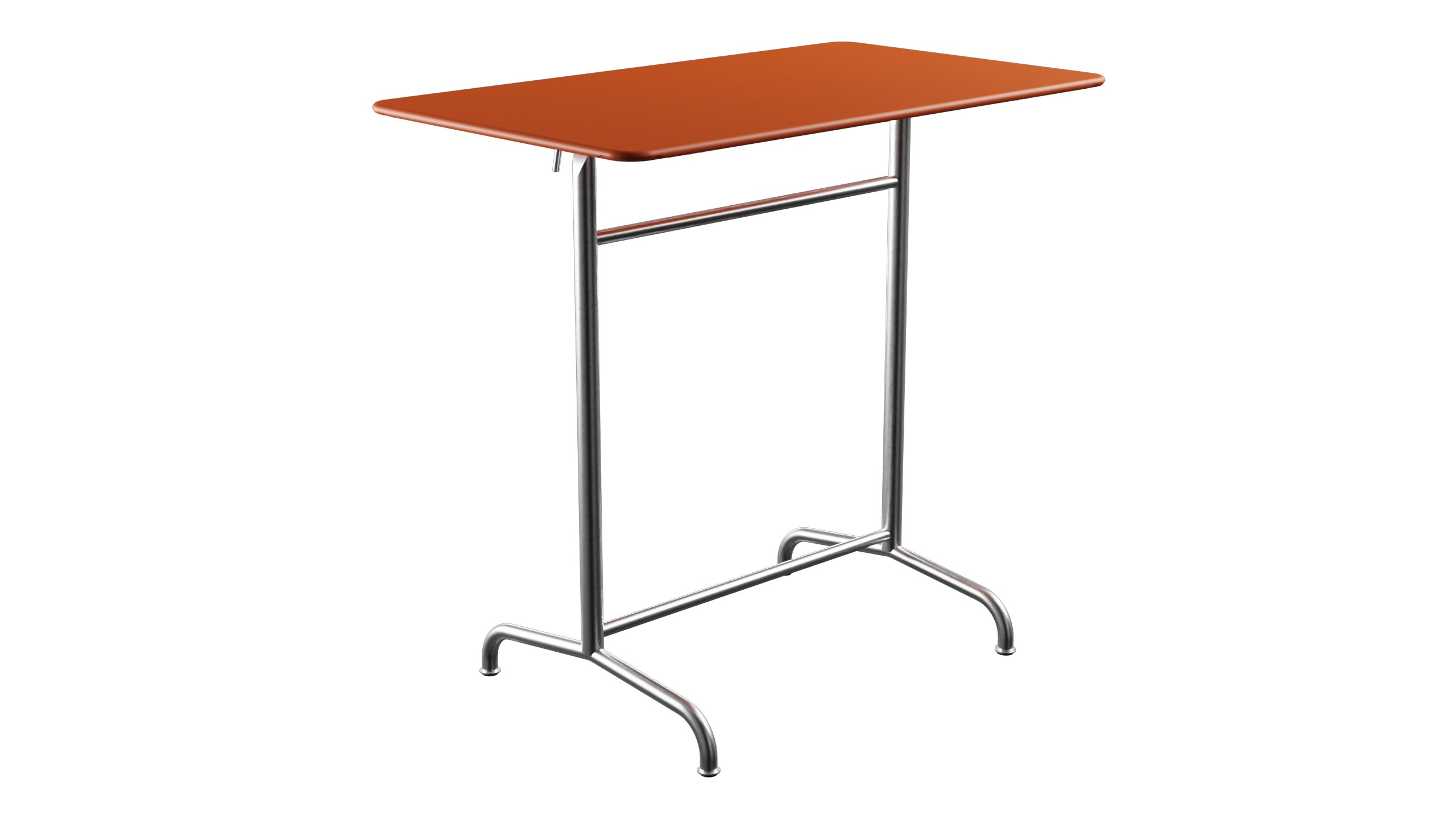 Rigi Metall-Stehtisch Outdoor 120x70 / 110 klappbar in Orange präsentiert im Onlineshop von KAQTU Design AG. Hochtisch Outdoor ist von Schaffner