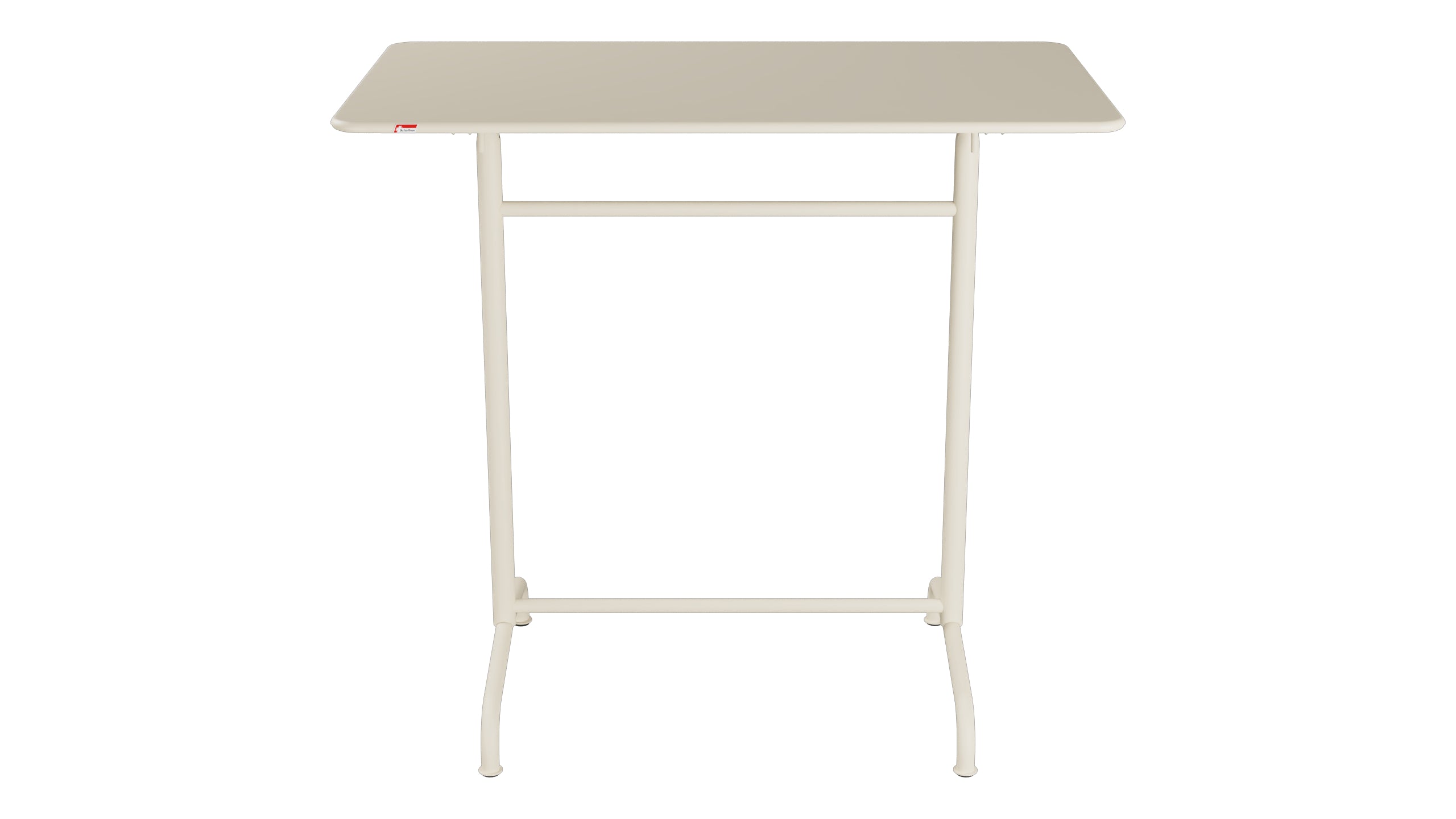 Rigi Metall-Stehtisch Outdoor 120x70 / 110 klappbar in Pastellsand präsentiert im Onlineshop von KAQTU Design AG. Hochtisch Outdoor ist von Schaffner