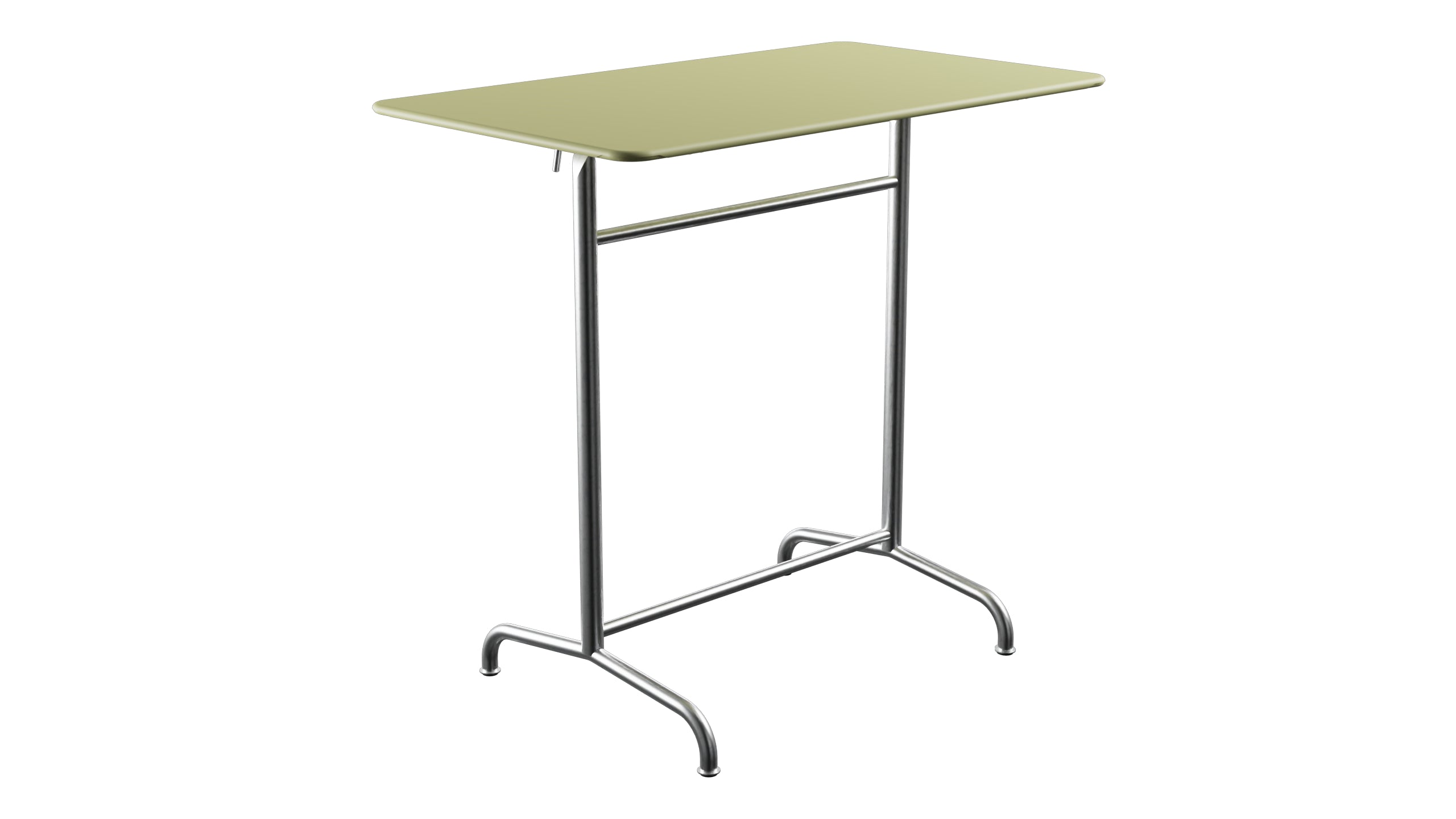 Rigi Metall-Stehtisch Outdoor 120x70 / 110 klappbar in Buchsbaumgelb präsentiert im Onlineshop von KAQTU Design AG. Hochtisch Outdoor ist von Schaffner