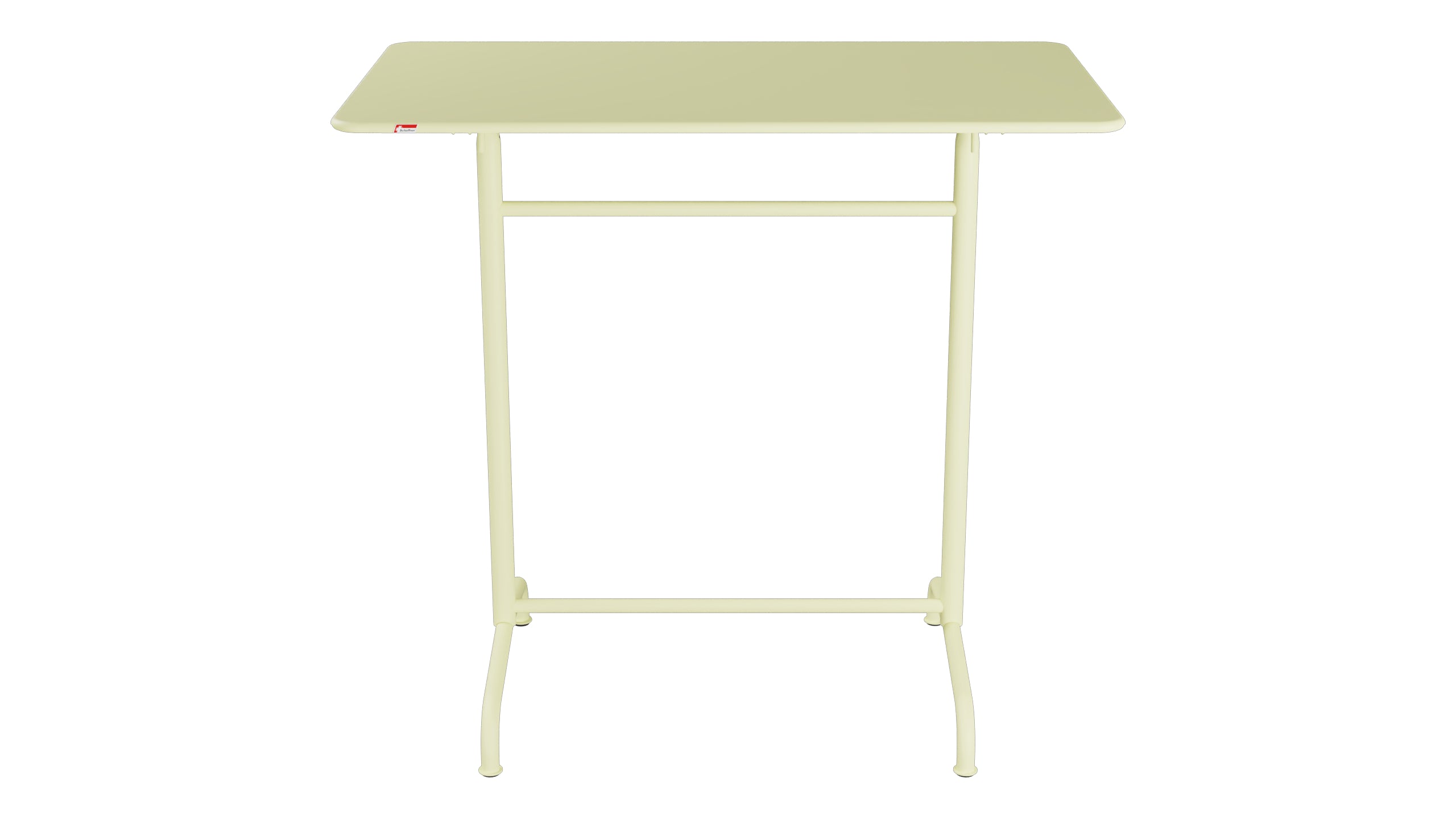 Rigi Metall-Stehtisch Outdoor 120x70 / 110 klappbar in Buchsbaumgelb präsentiert im Onlineshop von KAQTU Design AG. Hochtisch Outdoor ist von Schaffner