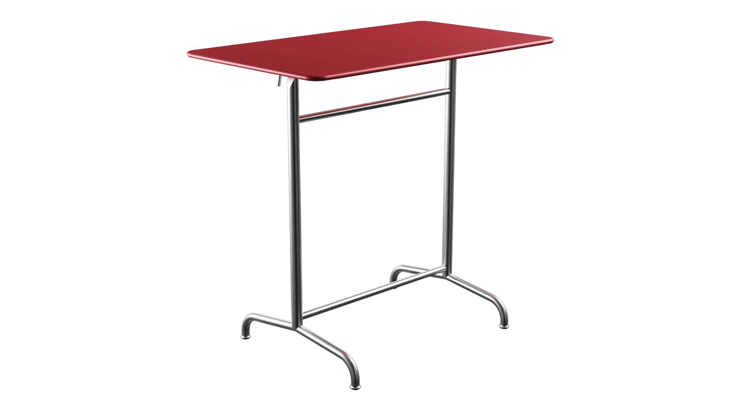 Rigi Metall-Stehtisch Outdoor 120x70 / 110 klappbar in Ahornrot präsentiert im Onlineshop von KAQTU Design AG. Hochtisch Outdoor ist von Schaffner