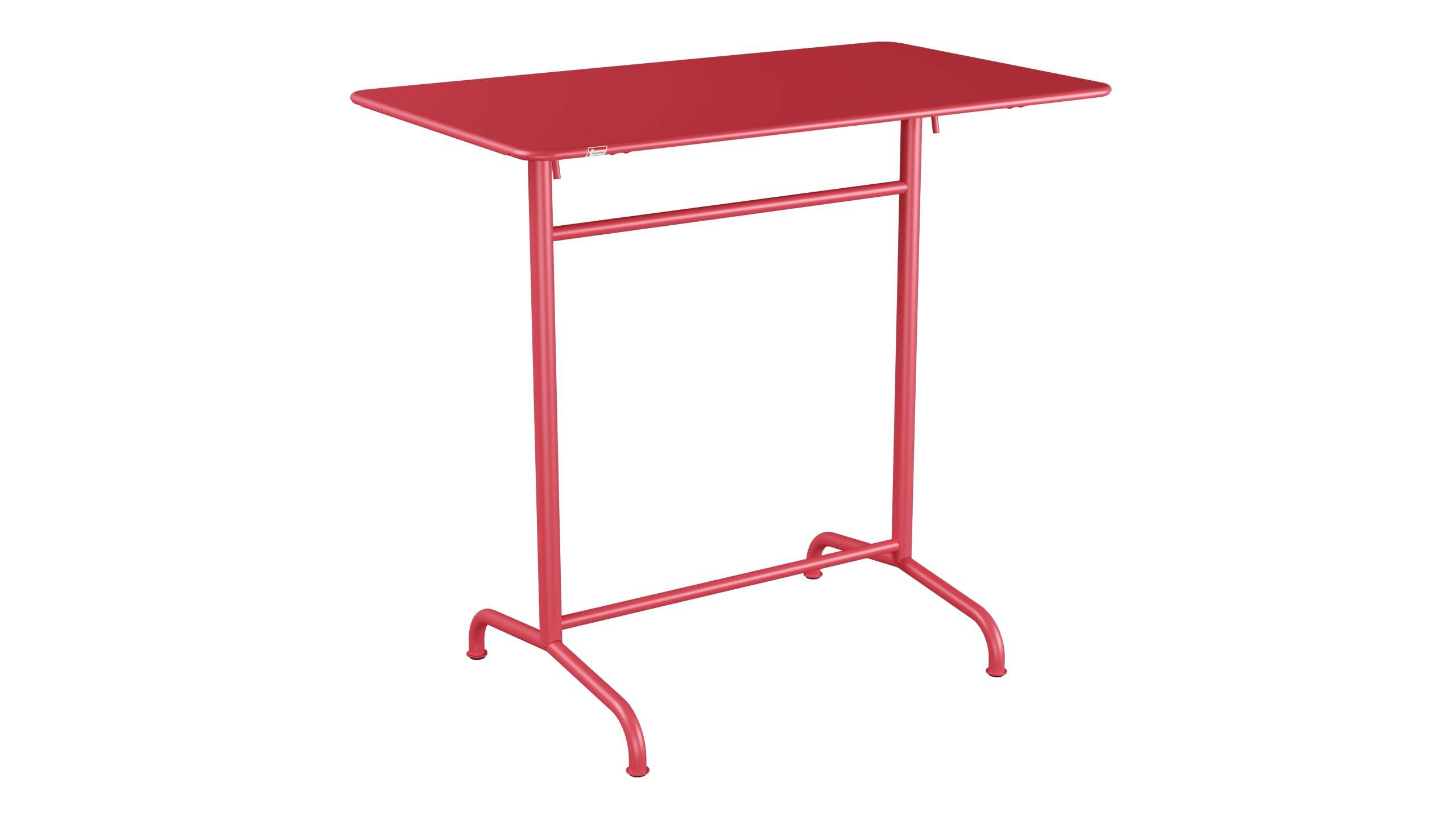 Rigi Metall-Stehtisch Outdoor 120x70 / 110 klappbar in Ahornrot präsentiert im Onlineshop von KAQTU Design AG. Hochtisch Outdoor ist von Schaffner