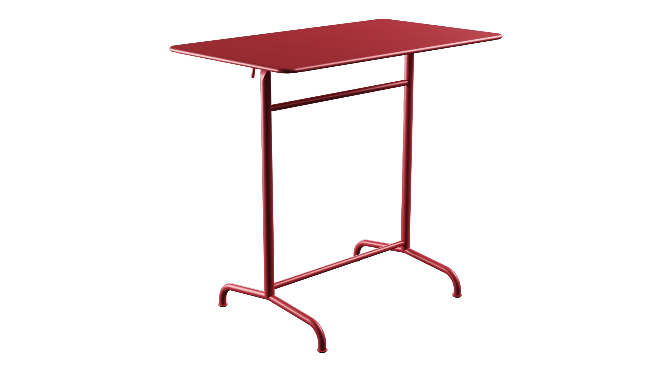 Rigi Metall-Stehtisch Outdoor 120x70 / 110 klappbar in Ahornrot präsentiert im Onlineshop von KAQTU Design AG. Hochtisch Outdoor ist von Schaffner