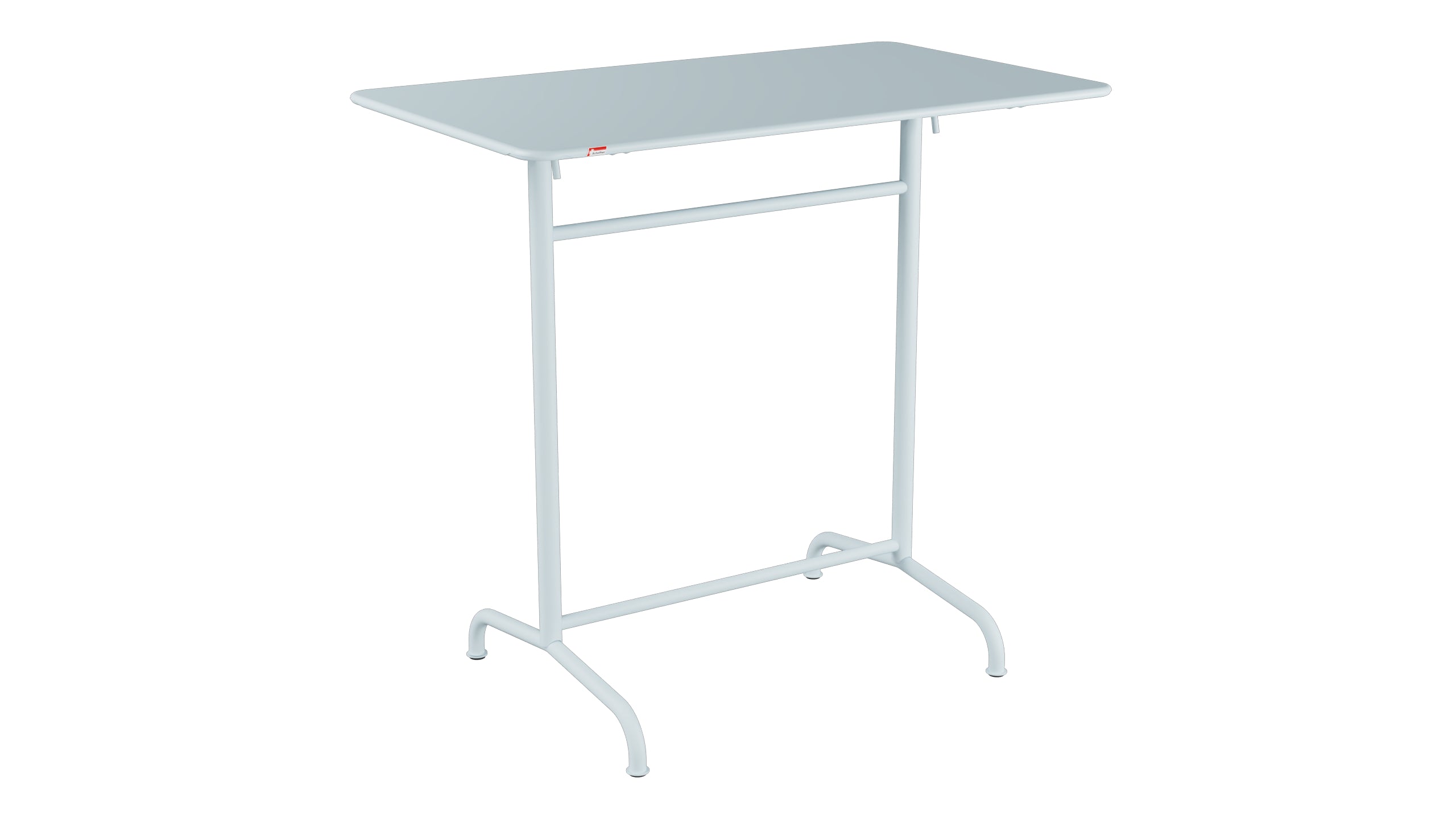 Rigi Metall-Stehtisch Outdoor 120x70 / 110 klappbar in Pastellblau präsentiert im Onlineshop von KAQTU Design AG. Hochtisch Outdoor ist von Schaffner