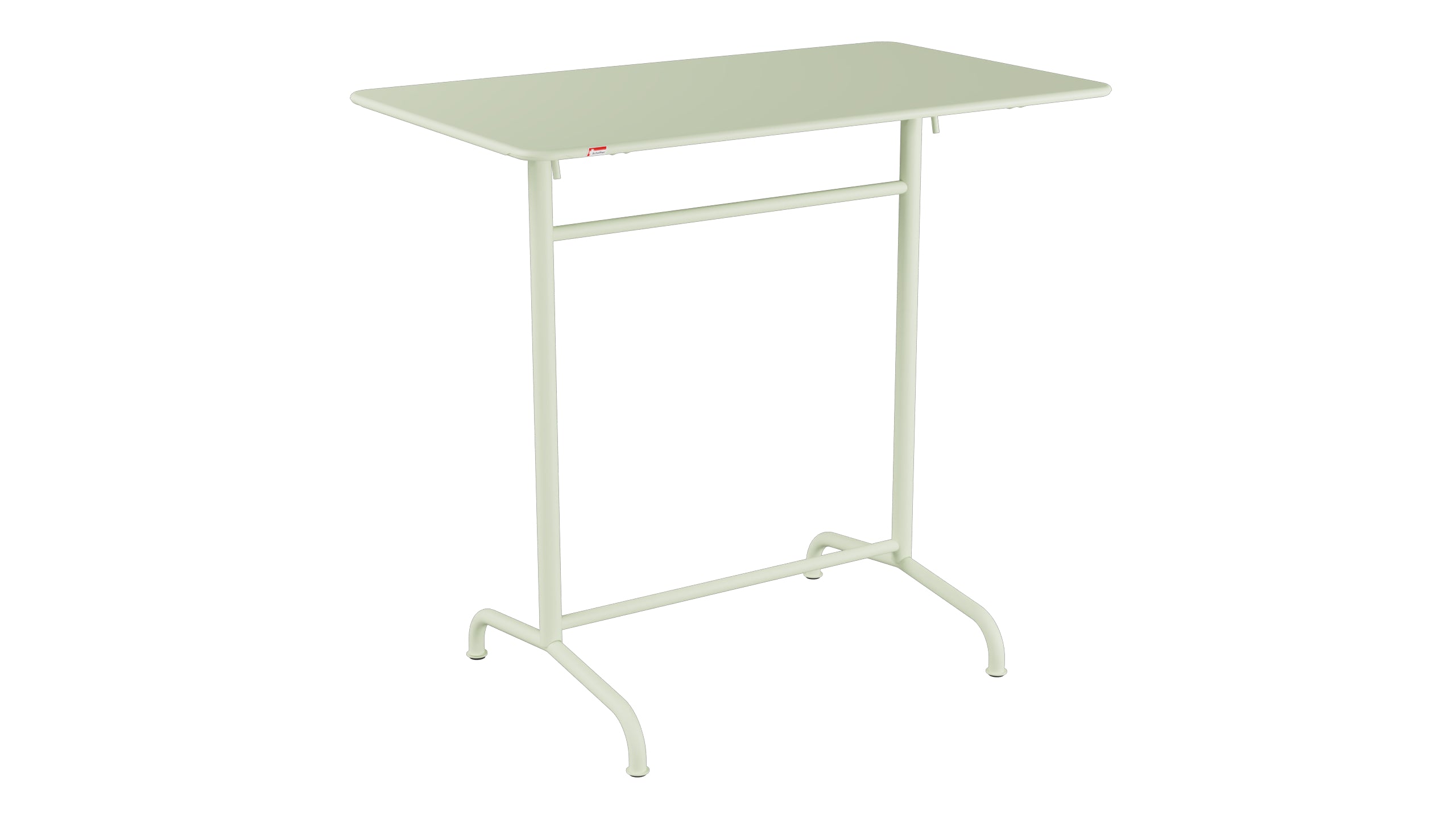 Rigi Metall-Stehtisch Outdoor 120x70 / 110 klappbar in Pastellgrün präsentiert im Onlineshop von KAQTU Design AG. Hochtisch Outdoor ist von Schaffner