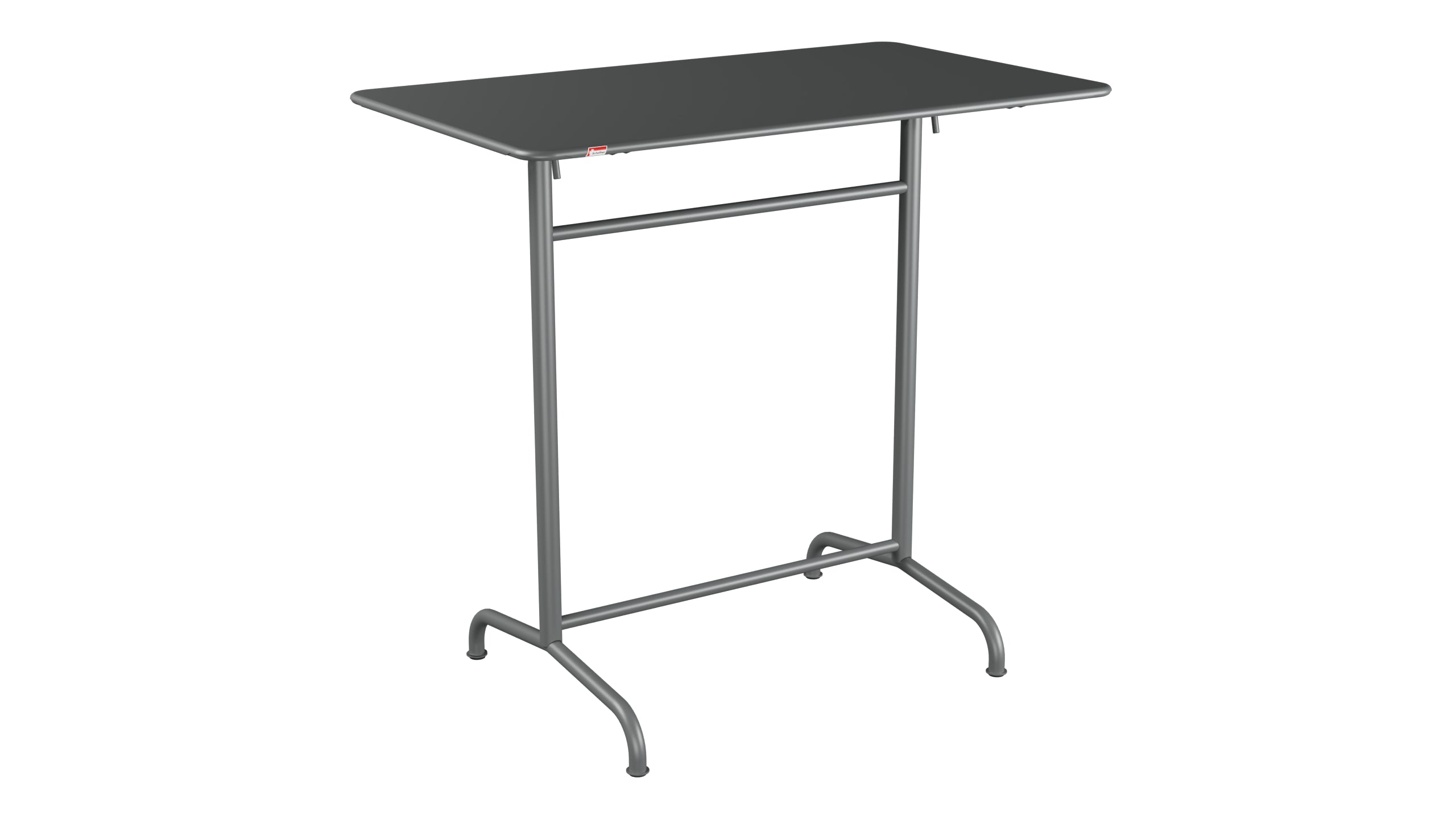 Rigi Metall-Stehtisch Outdoor 120x70 / 110 klappbar in Graphit präsentiert im Onlineshop von KAQTU Design AG. Hochtisch Outdoor ist von Schaffner