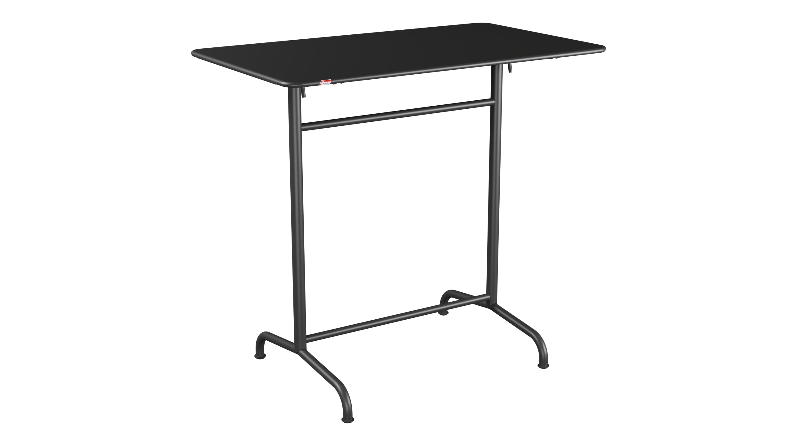Rigi Metall-Stehtisch Outdoor 120x70 / 110 klappbar in Anthrazit präsentiert im Onlineshop von KAQTU Design AG. Hochtisch Outdoor ist von Schaffner