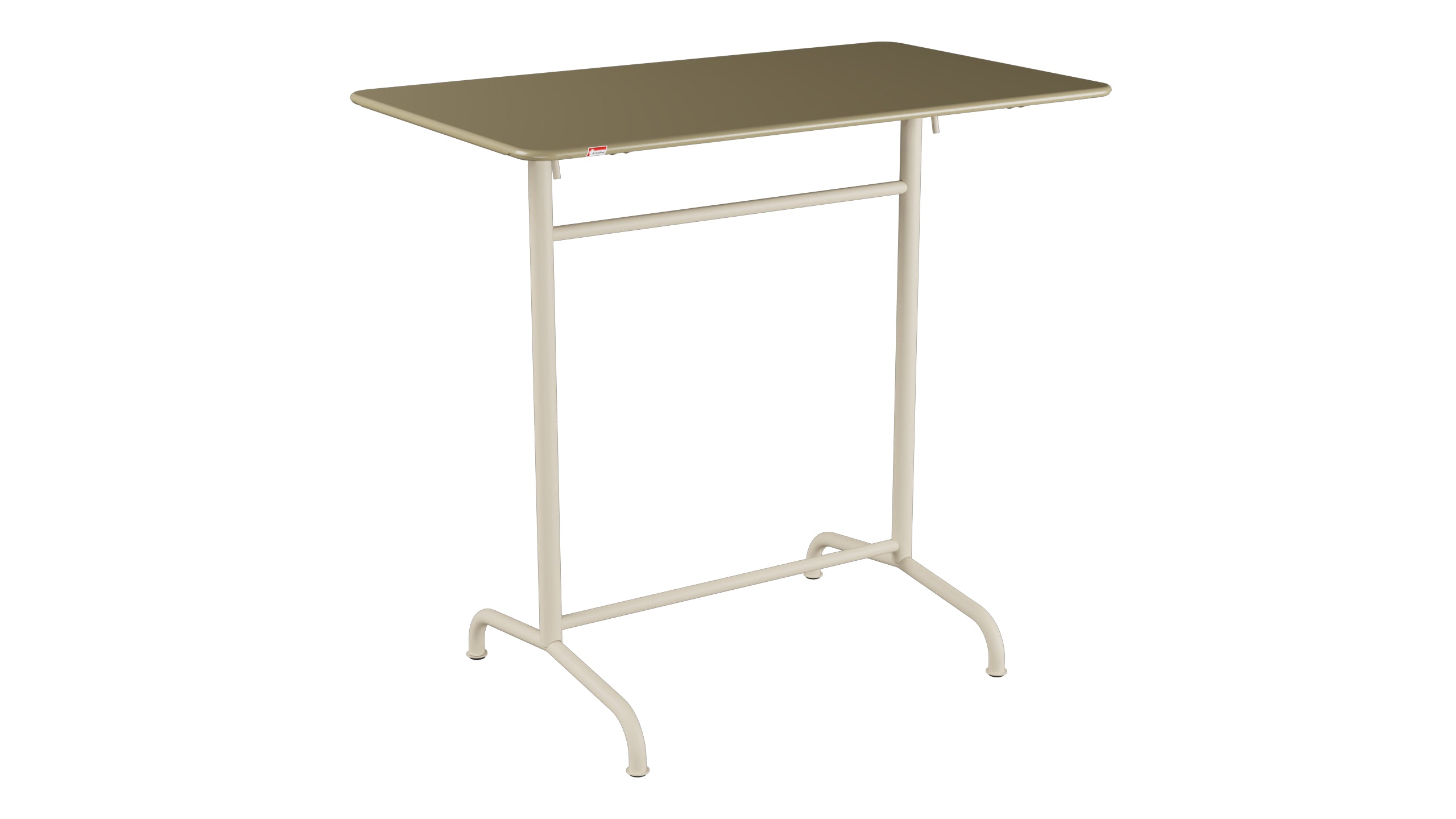 Rigi Metall-Stehtisch Outdoor 120x70 / 110 klappbar in Champagner präsentiert im Onlineshop von KAQTU Design AG. Hochtisch Outdoor ist von Schaffner