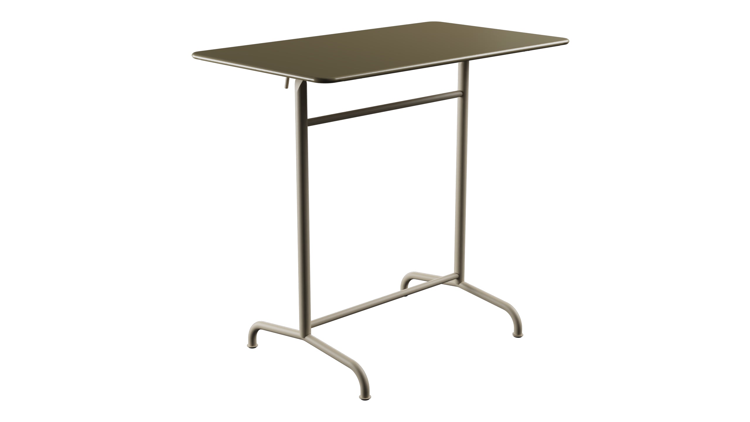 Rigi Metall-Stehtisch Outdoor 120x70 / 110 klappbar in Champagner präsentiert im Onlineshop von KAQTU Design AG. Hochtisch Outdoor ist von Schaffner