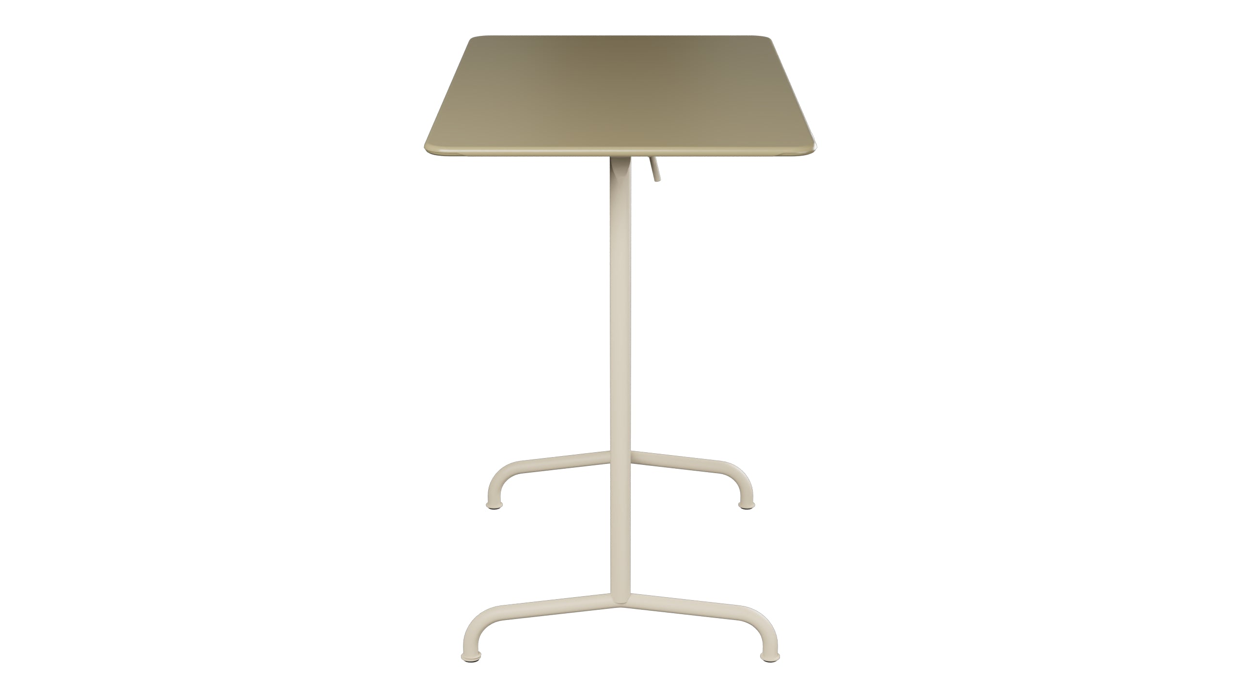 Rigi Metall-Stehtisch Outdoor 120x70 / 110 klappbar in Champagner präsentiert im Onlineshop von KAQTU Design AG. Hochtisch Outdoor ist von Schaffner