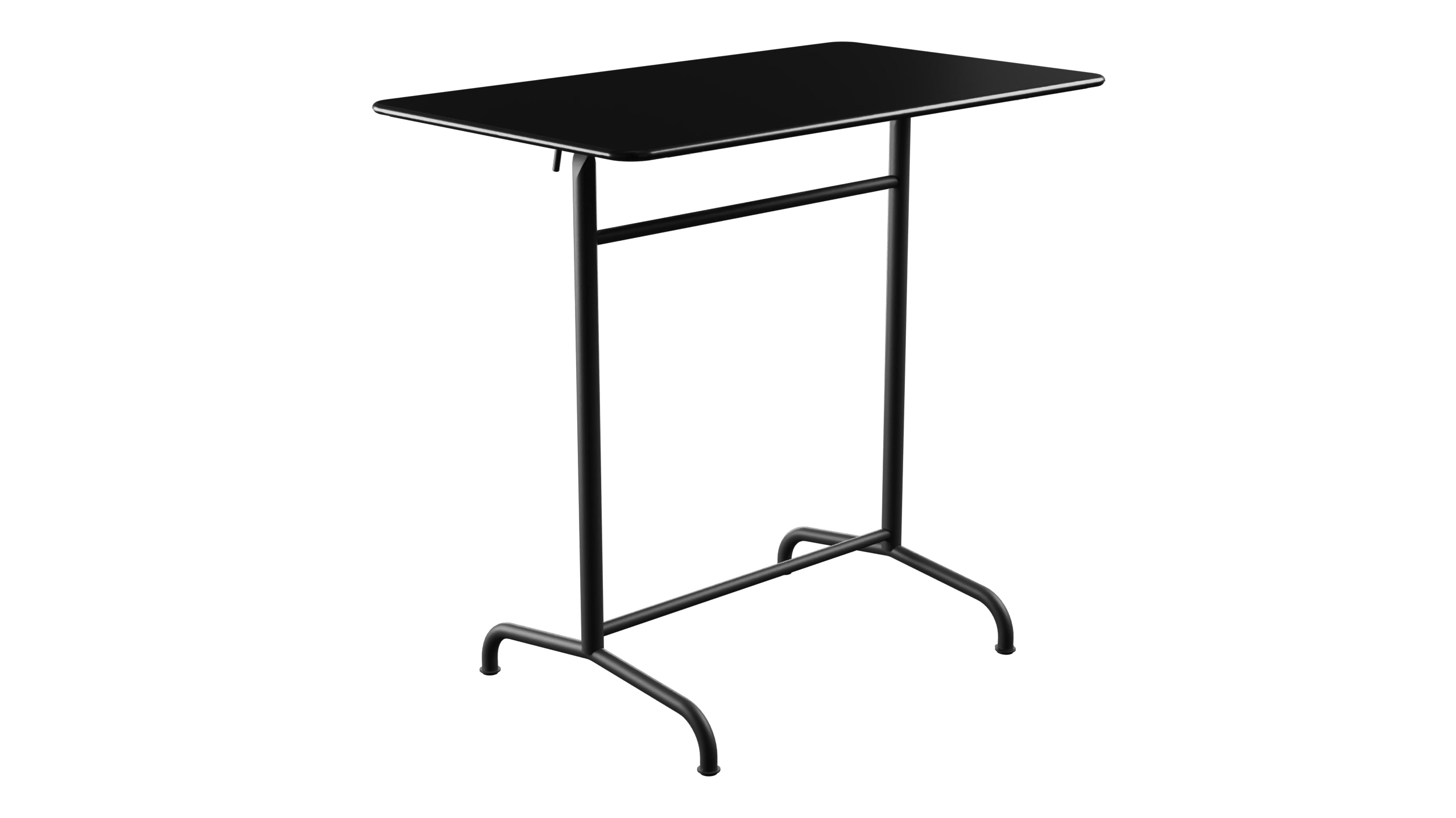 Rigi Metall-Stehtisch Outdoor 120x70 / 110 klappbar in Schwarz präsentiert im Onlineshop von KAQTU Design AG. Hochtisch Outdoor ist von Schaffner