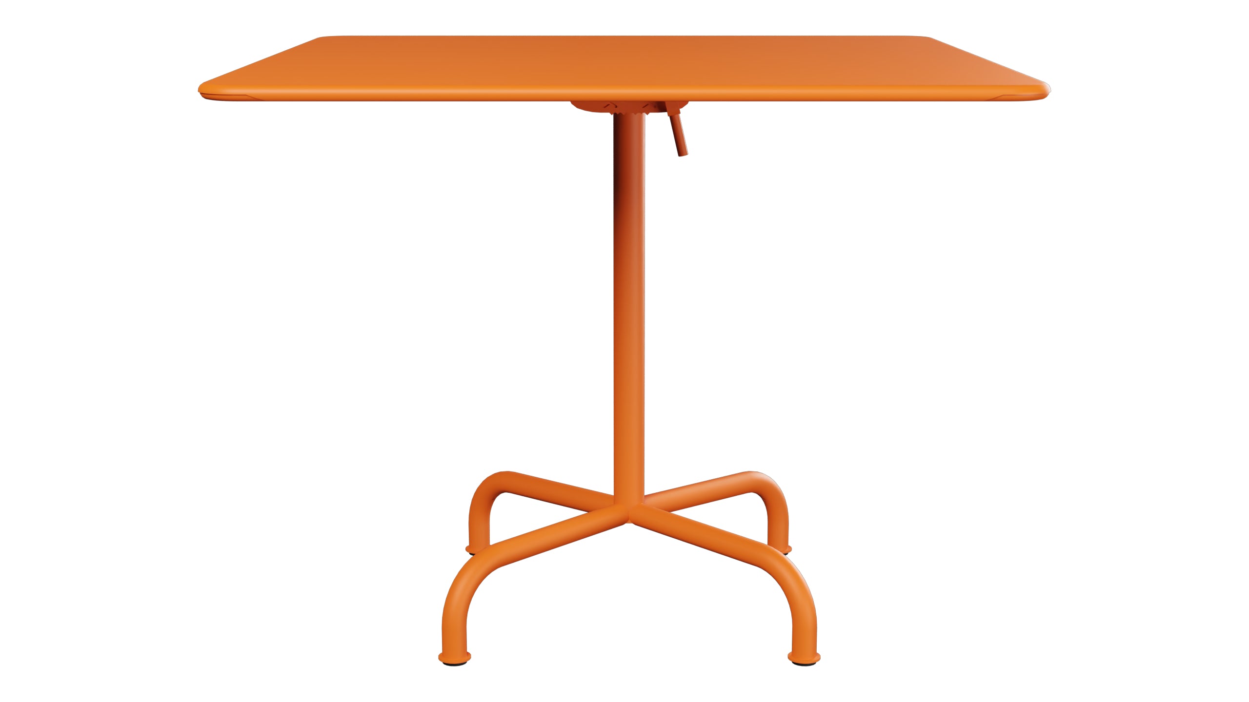 Rigi Metall-Gartentisch 90x90 klappbar in Orange präsentiert im Onlineshop von KAQTU Design AG. Gartentisch ist von Schaffner