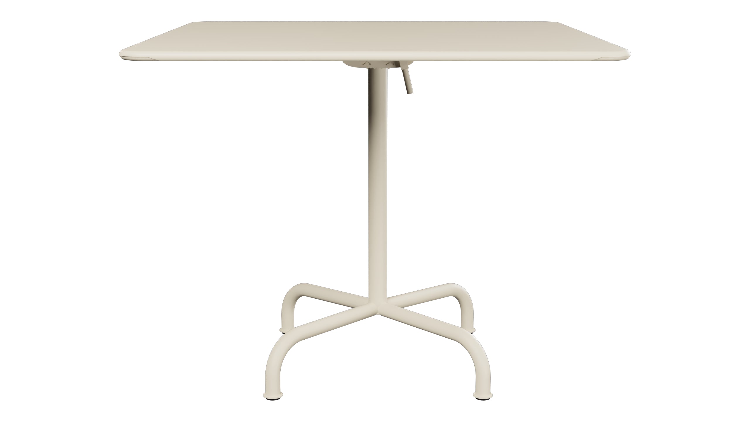 Rigi Metall-Gartentisch 90x90 klappbar in Pastellsand präsentiert im Onlineshop von KAQTU Design AG. Gartentisch ist von Schaffner