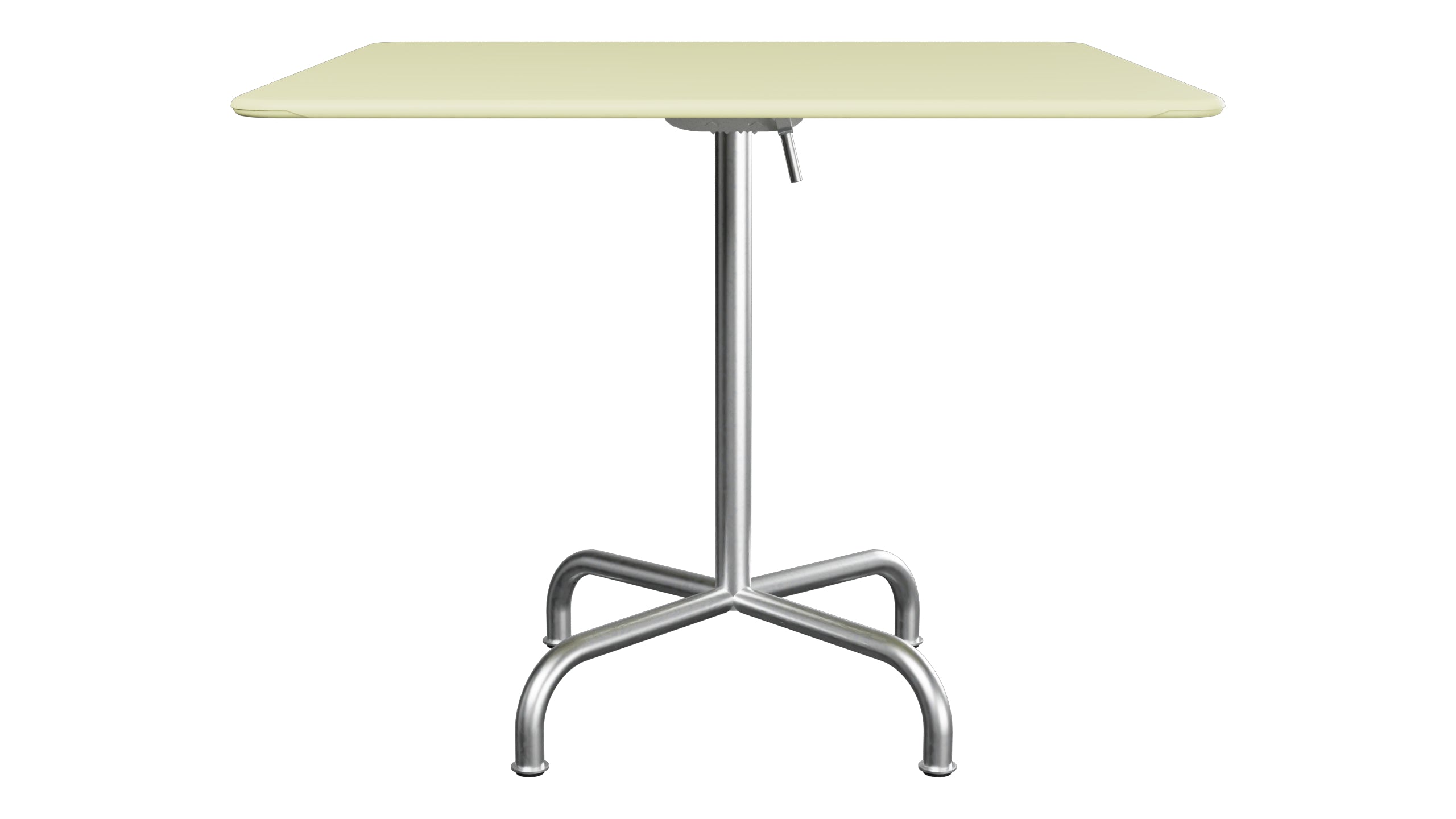 Rigi Metall-Gartentisch 90x90 klappbar in Buchsbaumgelb präsentiert im Onlineshop von KAQTU Design AG. Gartentisch ist von Schaffner