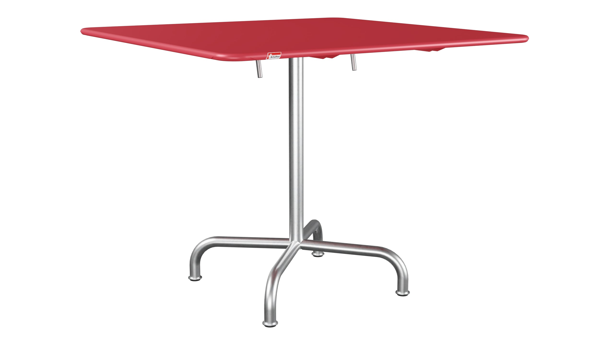 Rigi Metall-Gartentisch 90x90 klappbar in Ahornrot präsentiert im Onlineshop von KAQTU Design AG. Gartentisch ist von Schaffner