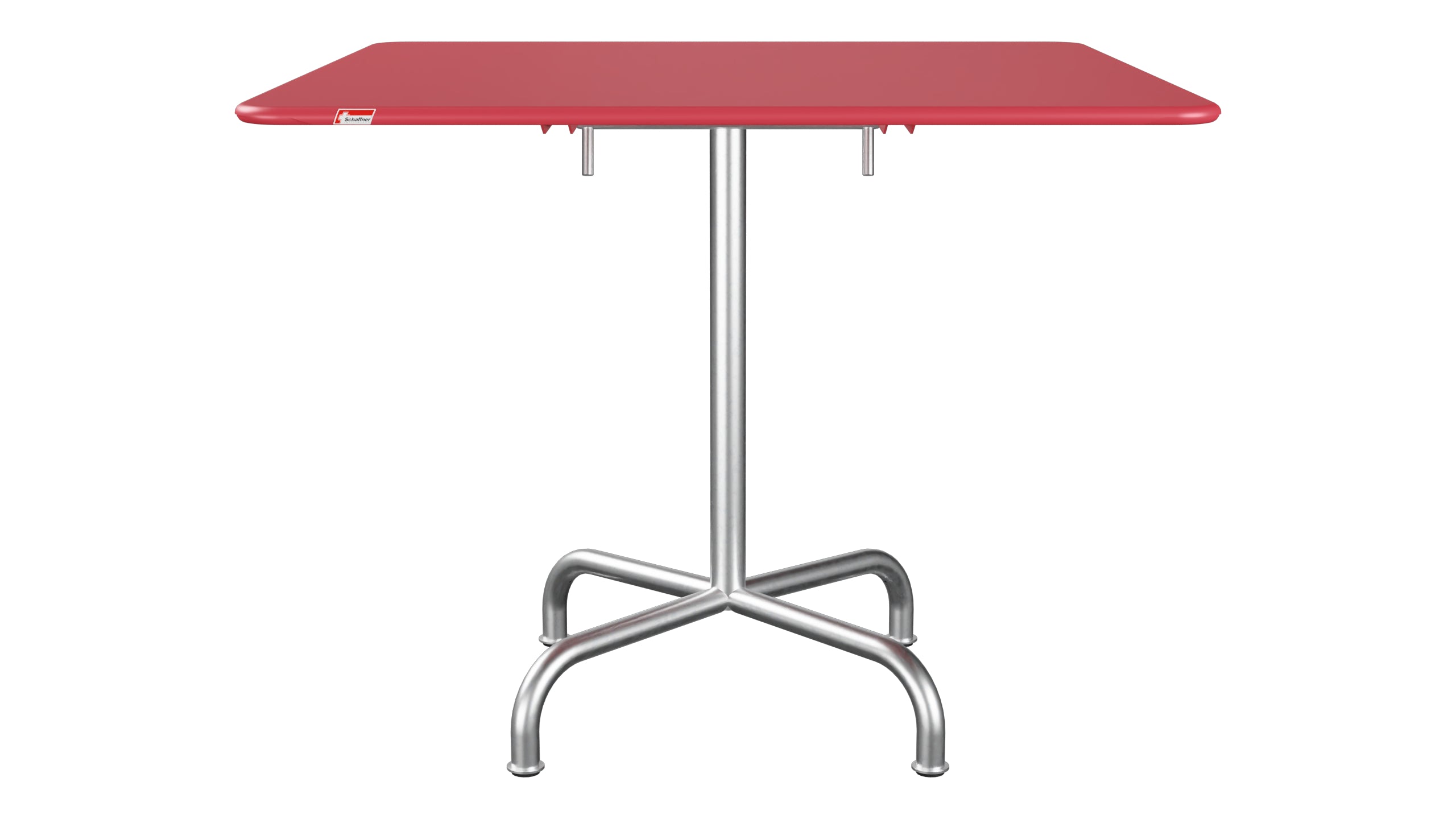 Rigi Metall-Gartentisch 90x90 klappbar in Ahornrot präsentiert im Onlineshop von KAQTU Design AG. Gartentisch ist von Schaffner