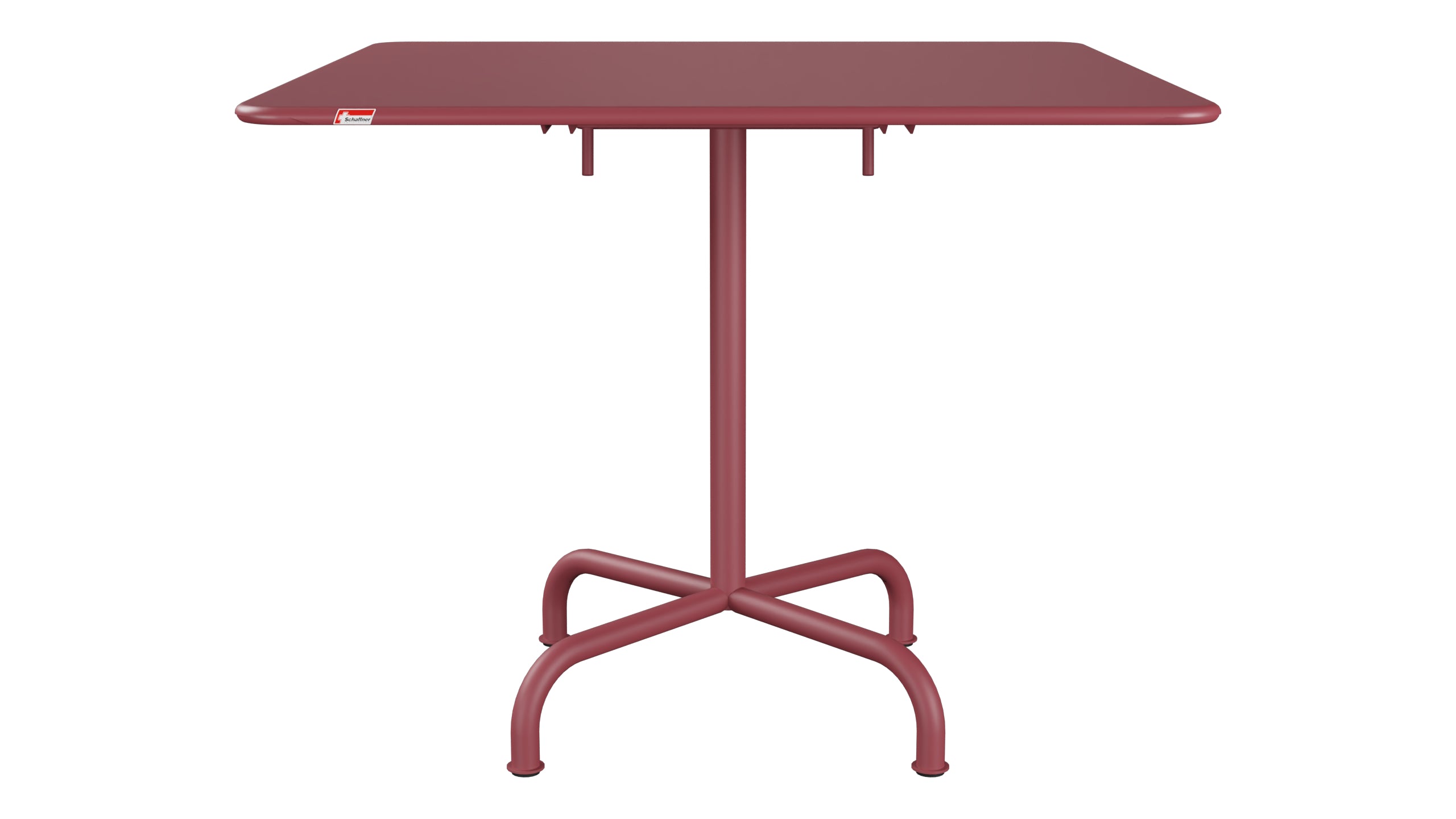 Rigi Metall-Gartentisch 90x90 klappbar in Bordeaux präsentiert im Onlineshop von KAQTU Design AG. Gartentisch ist von Schaffner