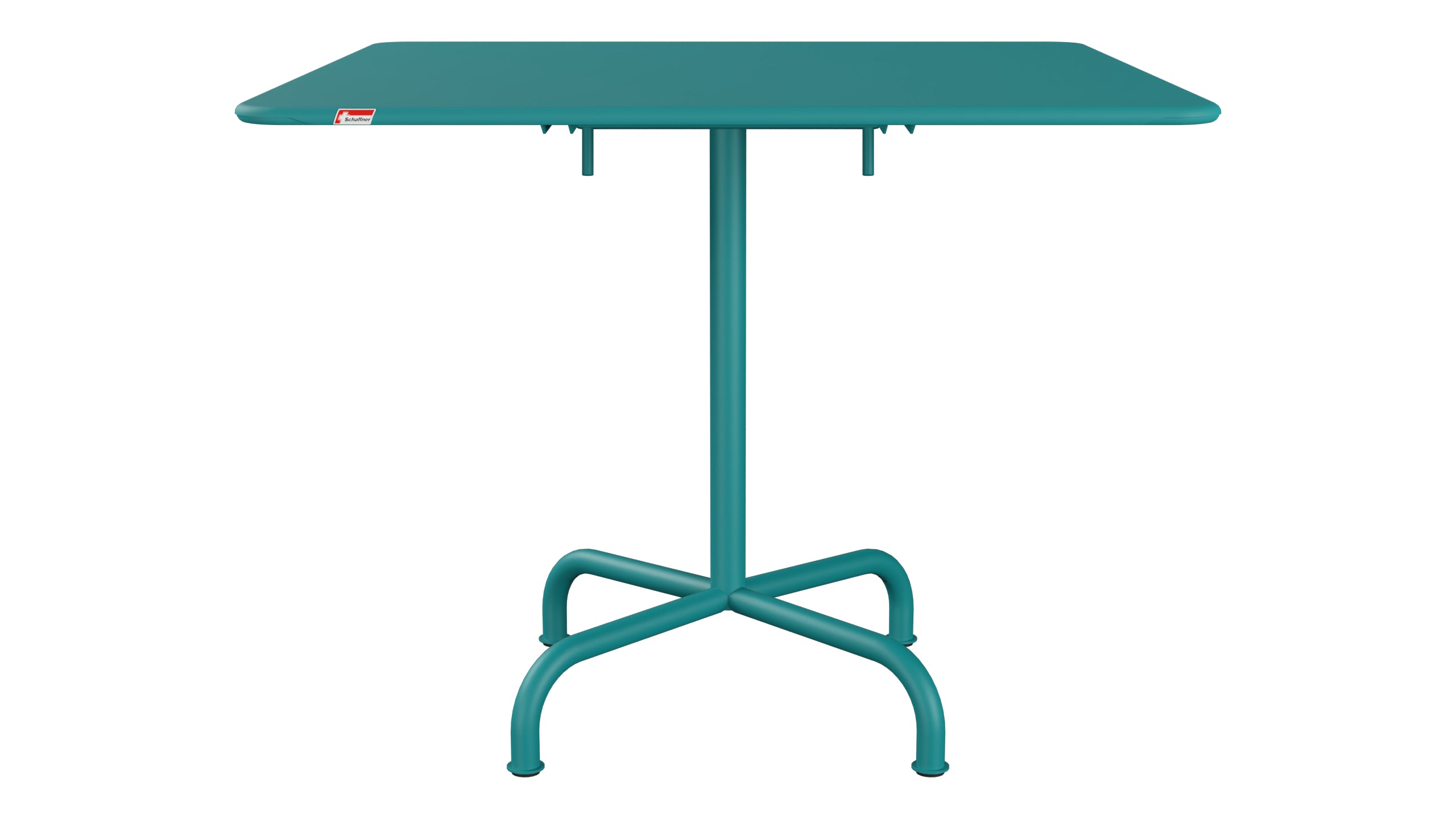 Rigi Metall-Gartentisch 90x90 klappbar in Kaliblau präsentiert im Onlineshop von KAQTU Design AG. Gartentisch ist von Schaffner