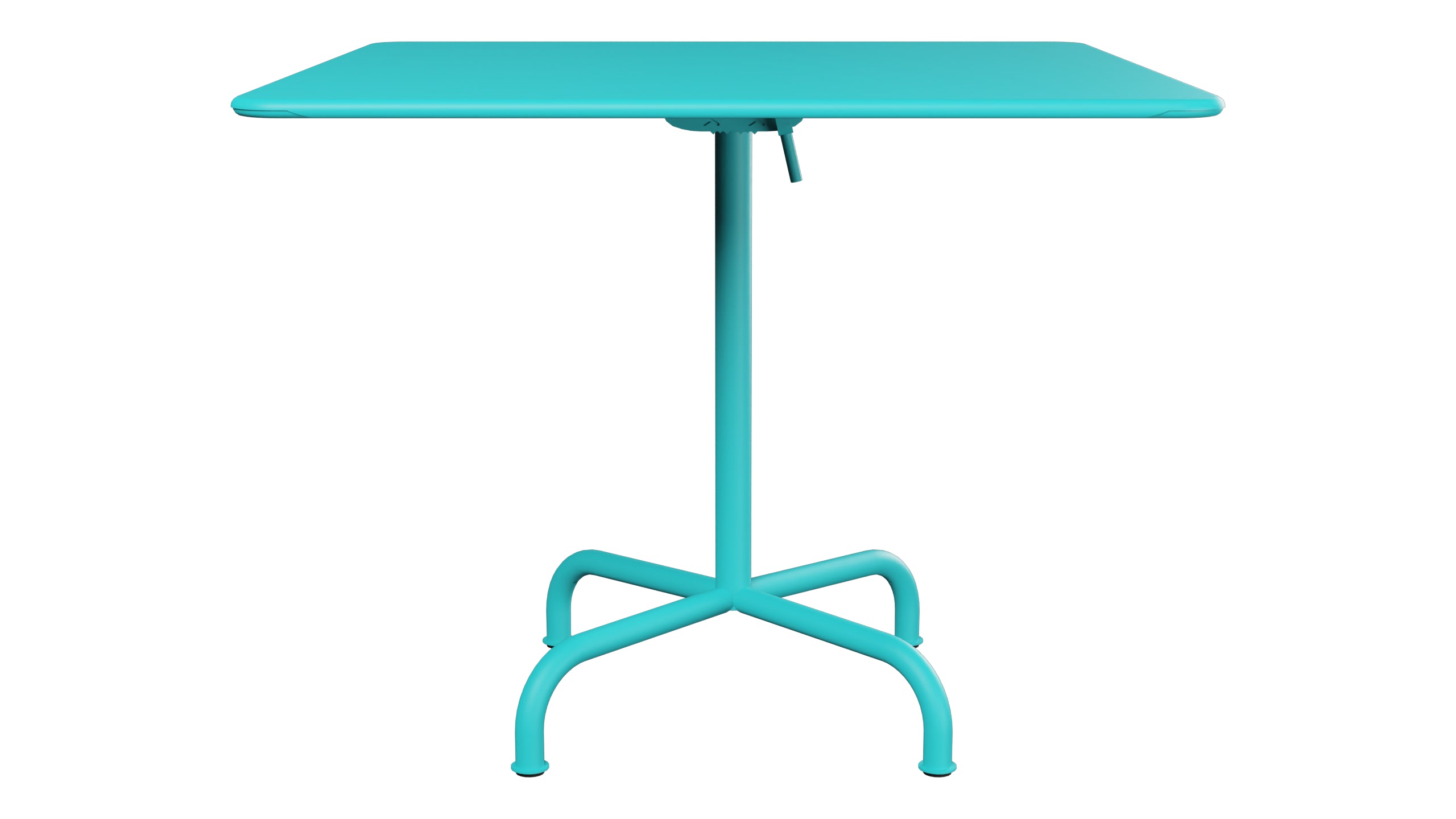 Rigi Metall-Gartentisch 90x90 klappbar in Türkis präsentiert im Onlineshop von KAQTU Design AG. Gartentisch ist von Schaffner